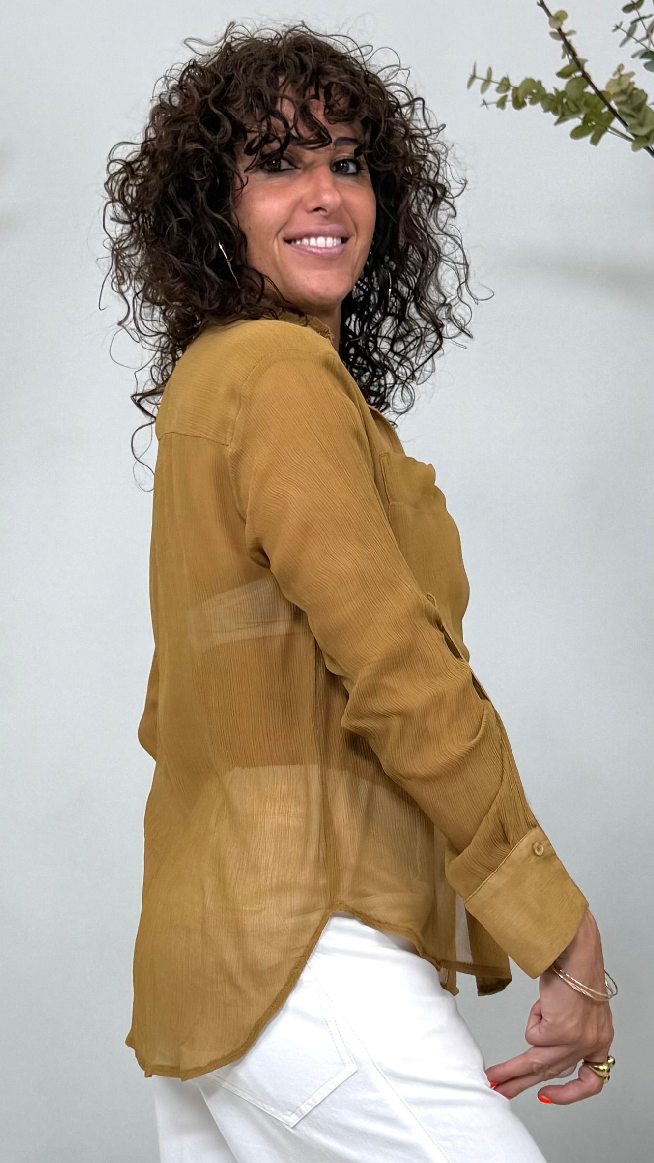 CAMICIA LINEA A UOMO IN CREPONNE VISCOSA