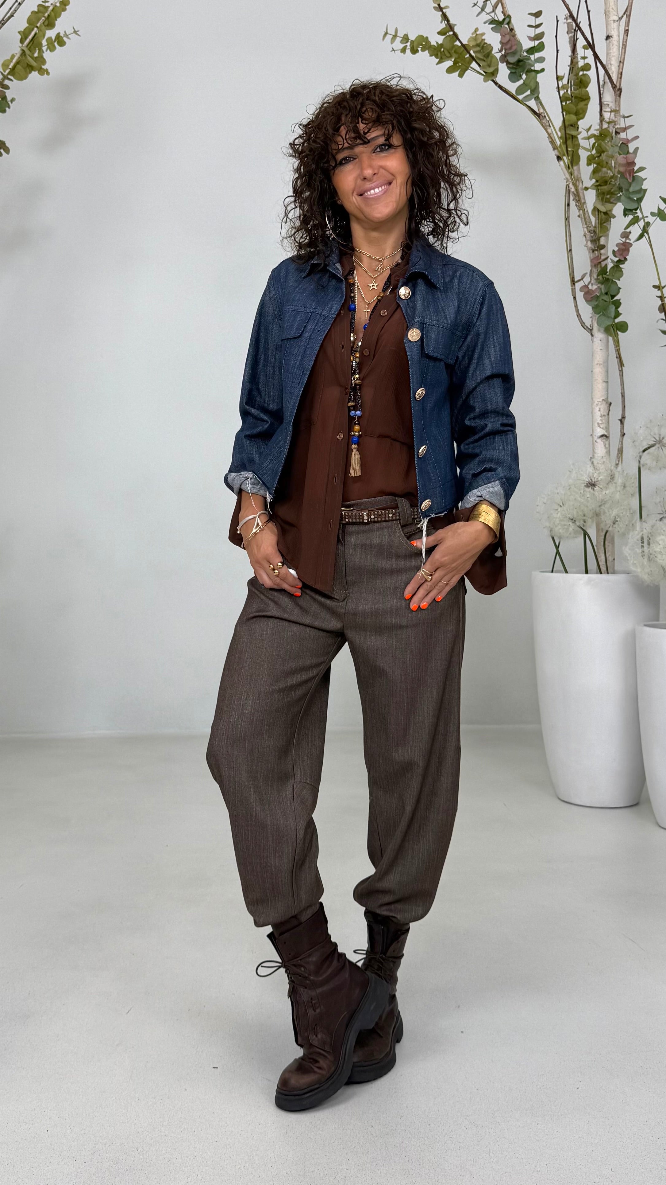 CAMICIA LINEA A UOMO IN CREPONNE VISCOSA