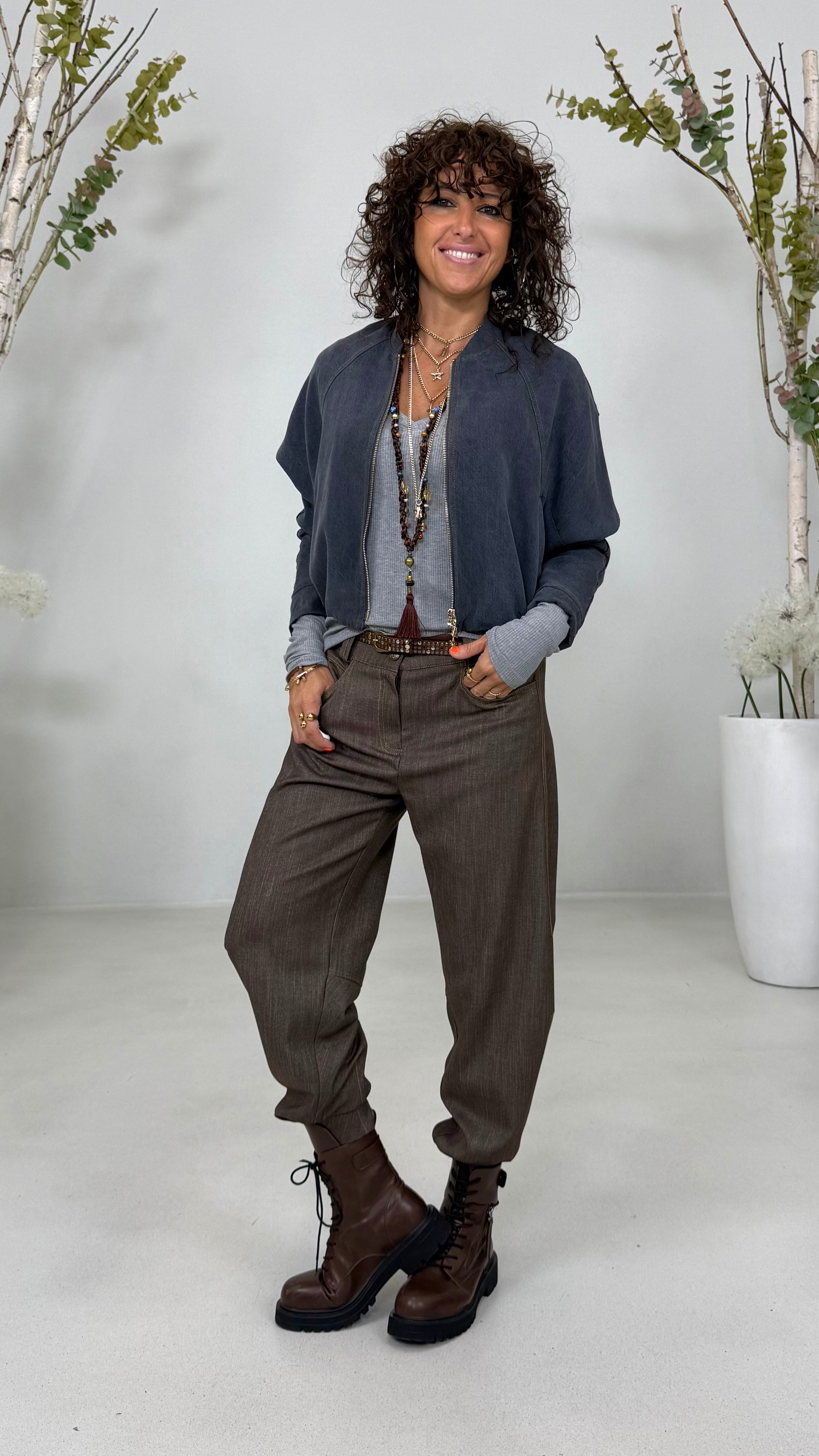 BOMBER IN JEANS LYOCELL