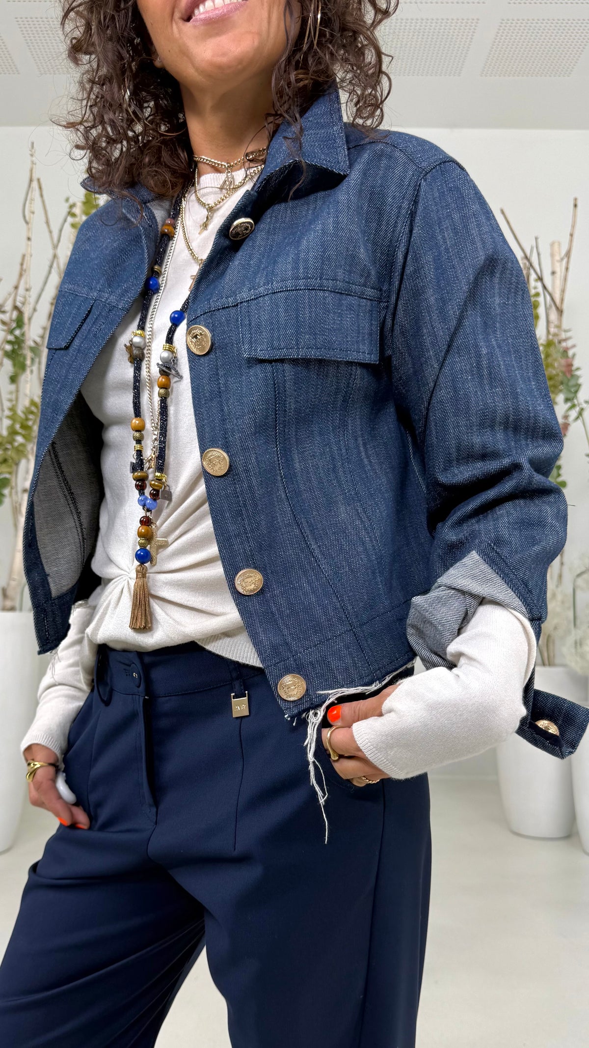 MAGLIA SLIM A GIROCOLLO CON ARRICCIO DAVANTI IN CALDA VISCOSA