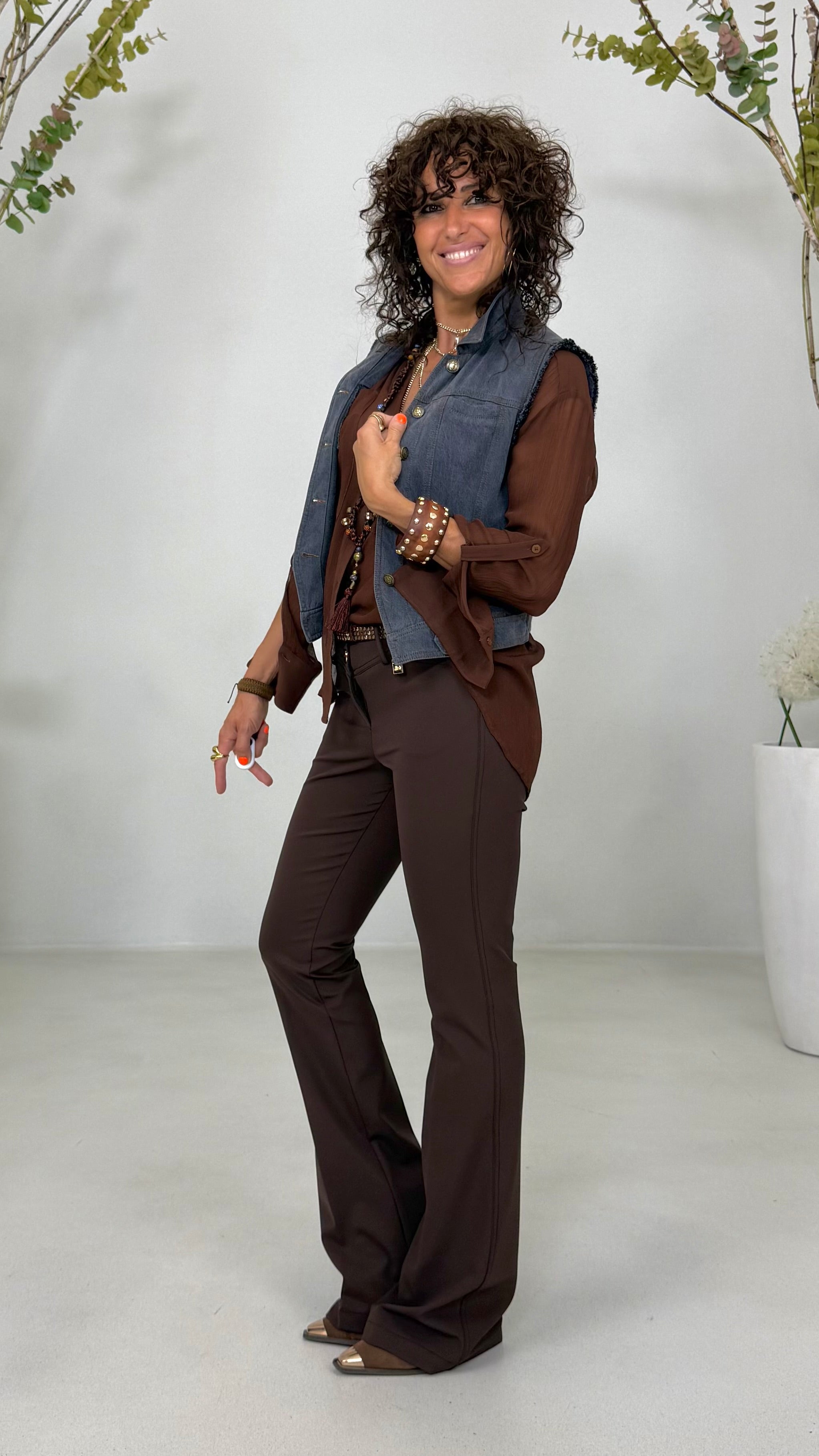 GILET JEANS IN LYOCELL