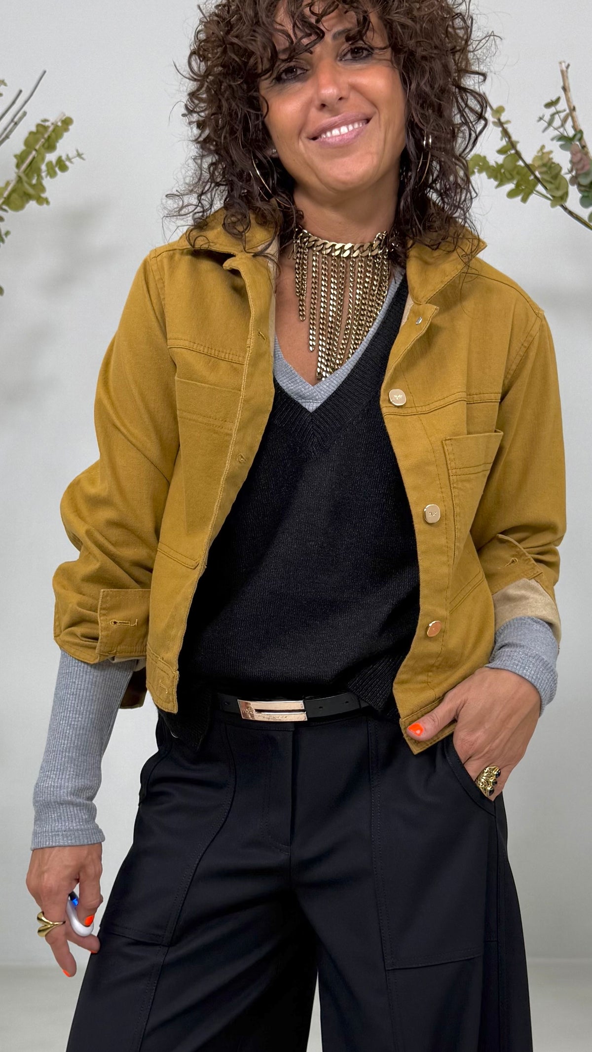 GILET MAGLIA SCOLLO A V IN CALDA VISCOSA