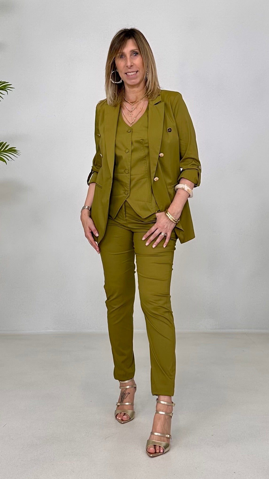 GILET IN PELLE D'UOVO