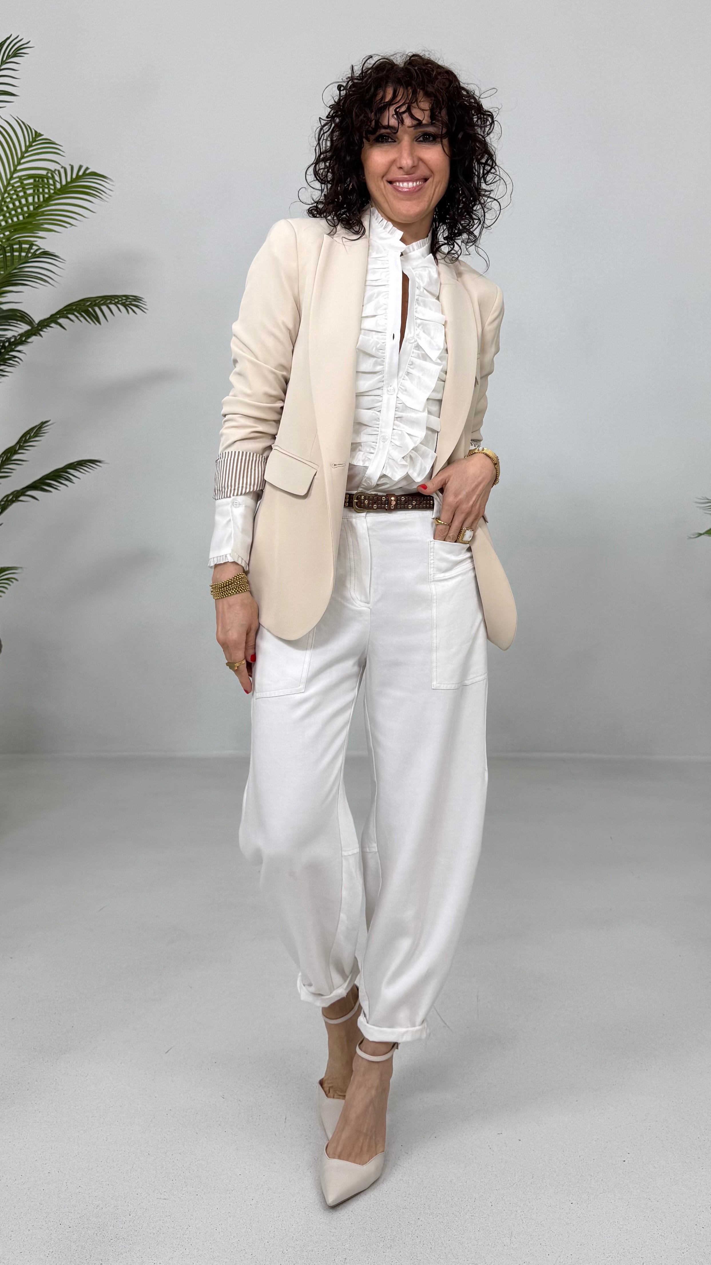 CAMICIA DOPPIA ROUCHES IN VOILE