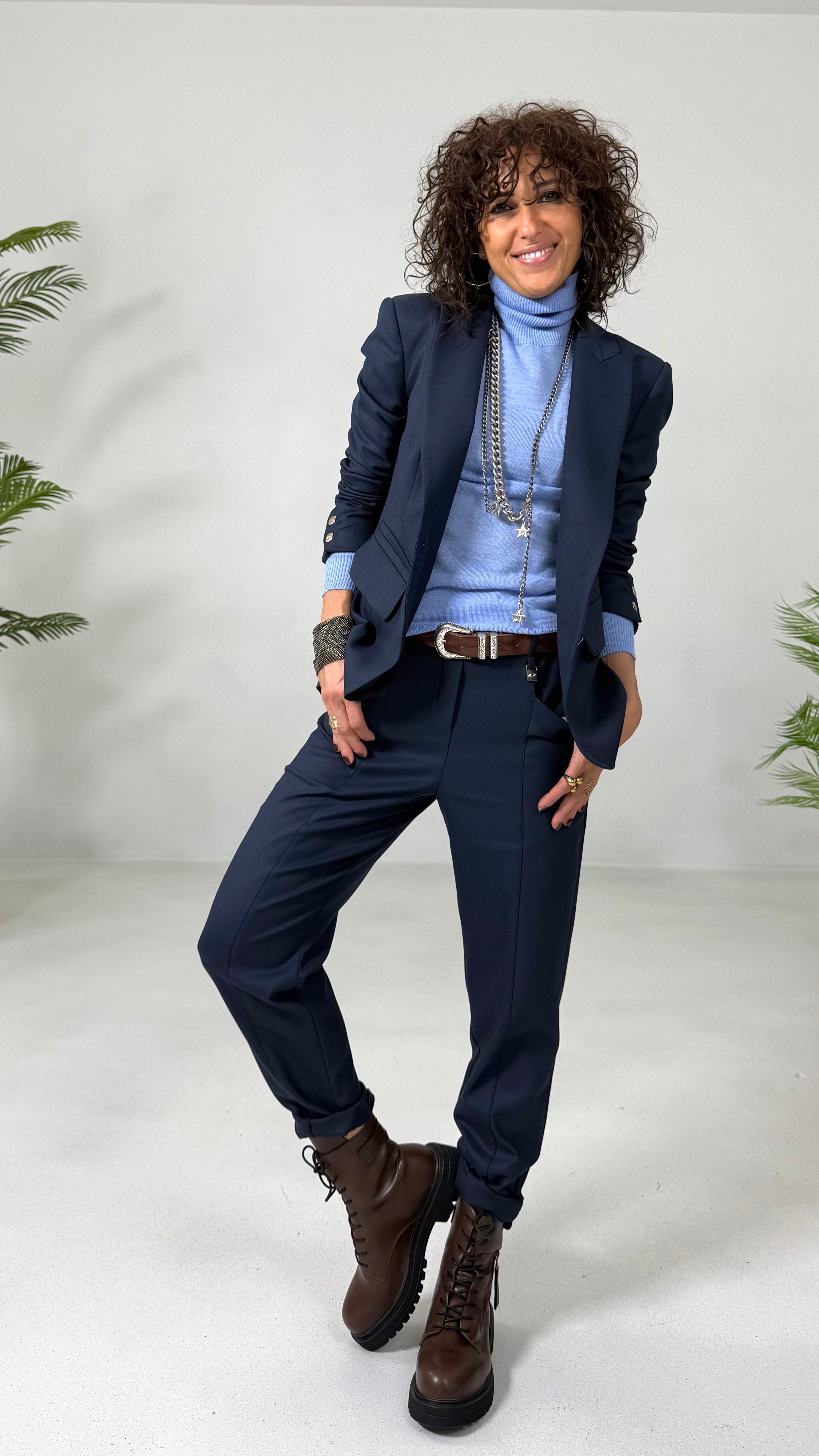 GIACCA BLAZER MONOPETTO IN FLANELLA CARDATA