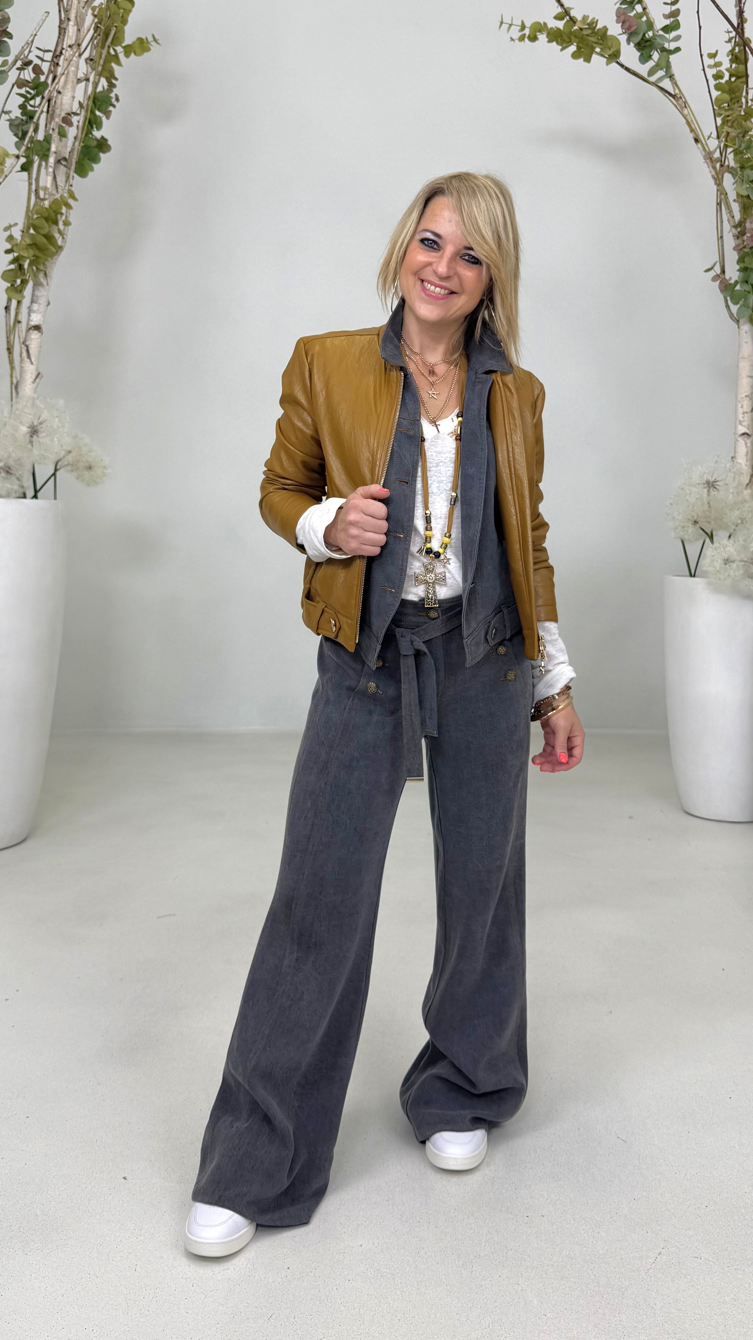 GILET JEANS IN LYOCELL
