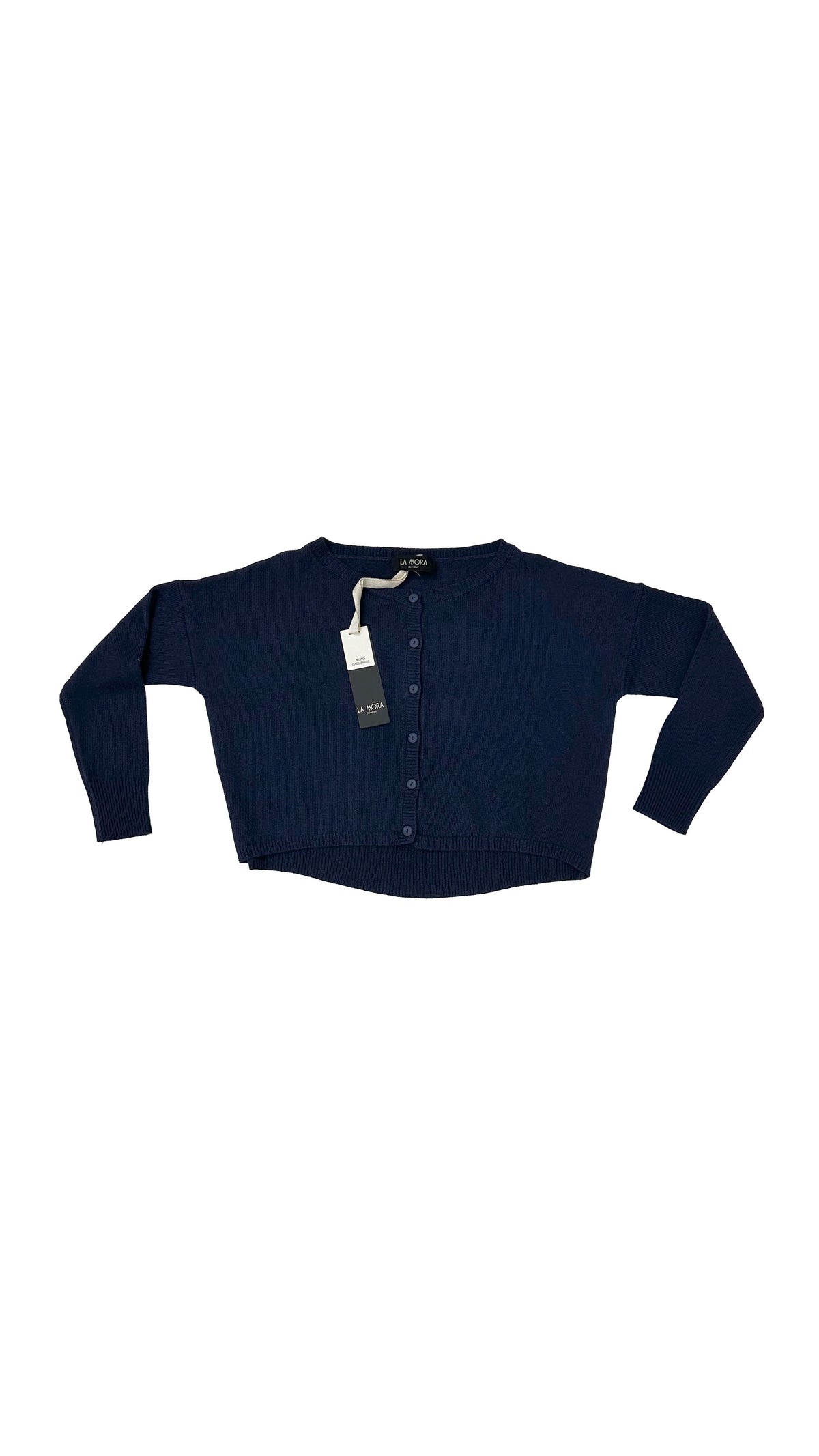 MAGLIA QUADRATA APERTA DAVANTI IN MISTO CASHMERE