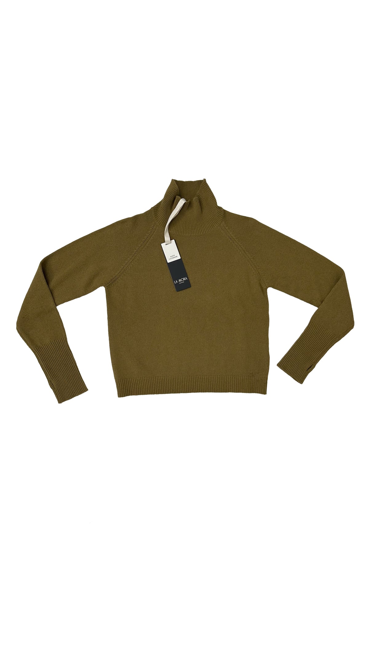 MAGLIA QUADRATA COLLO ALTO IN MISTO CASHMERE