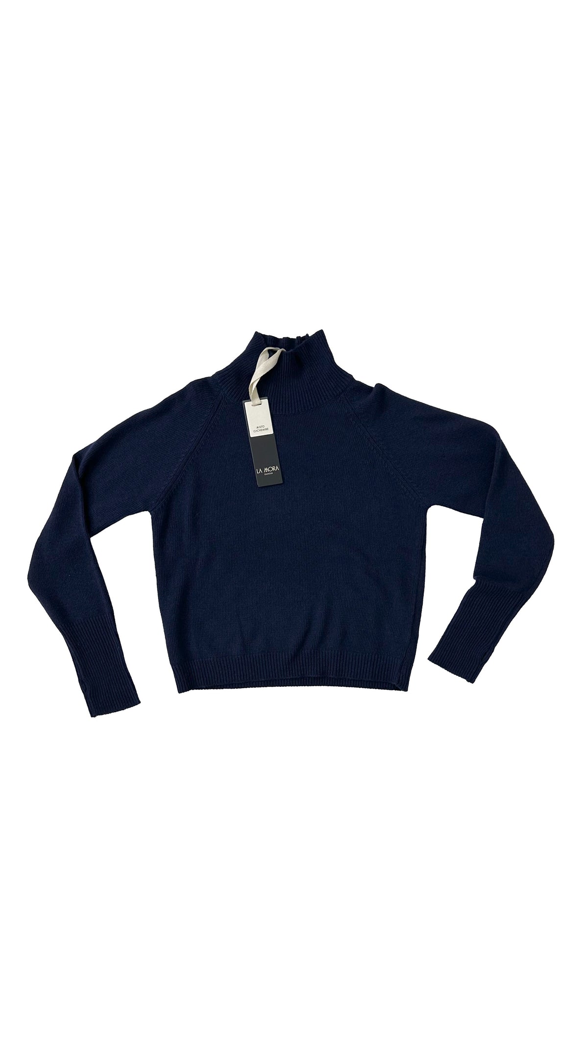MAGLIA QUADRATA COLLO ALTO IN MISTO CASHMERE