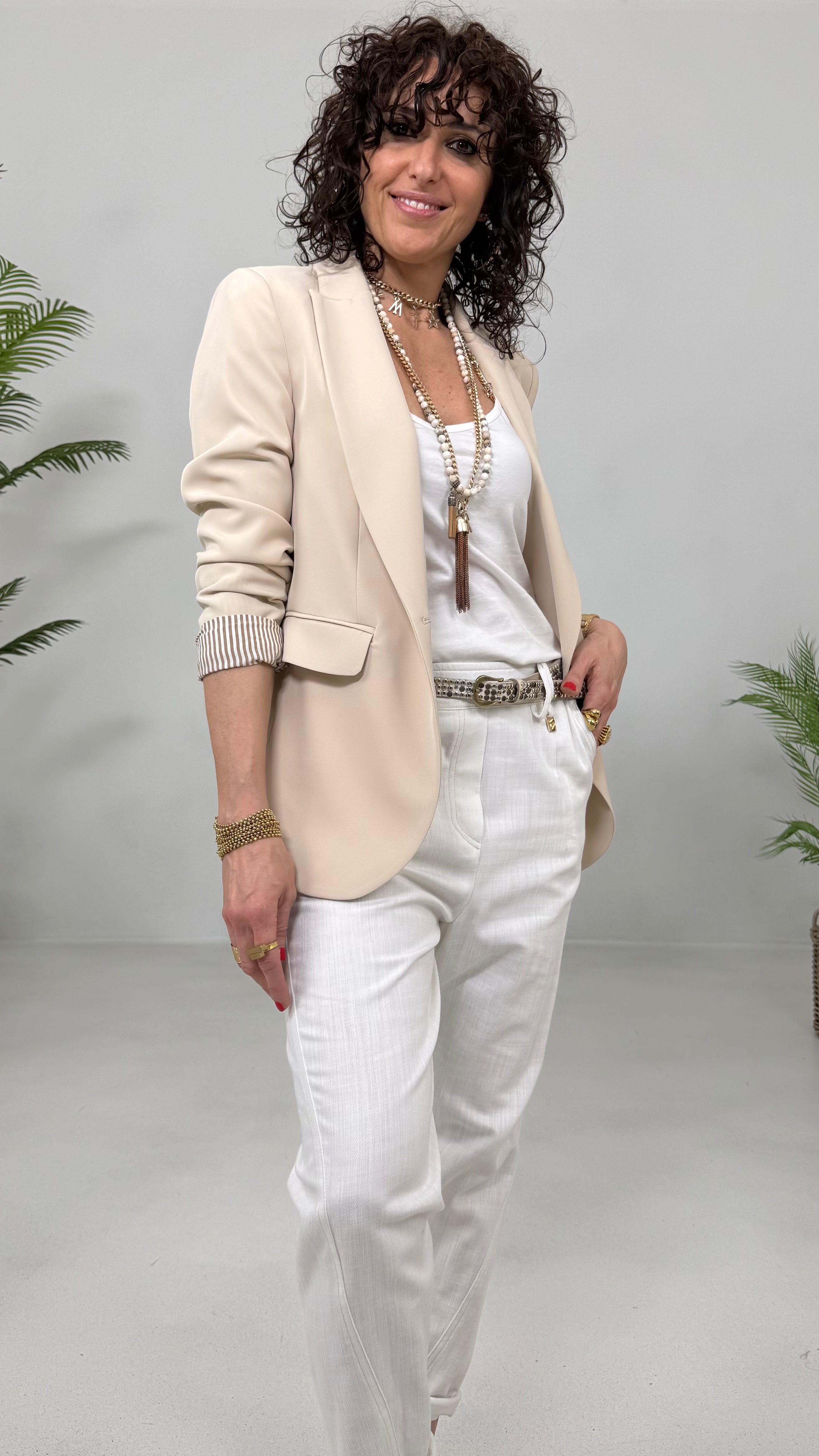 GIACCA BLAZER IN CADY FLUIDO
