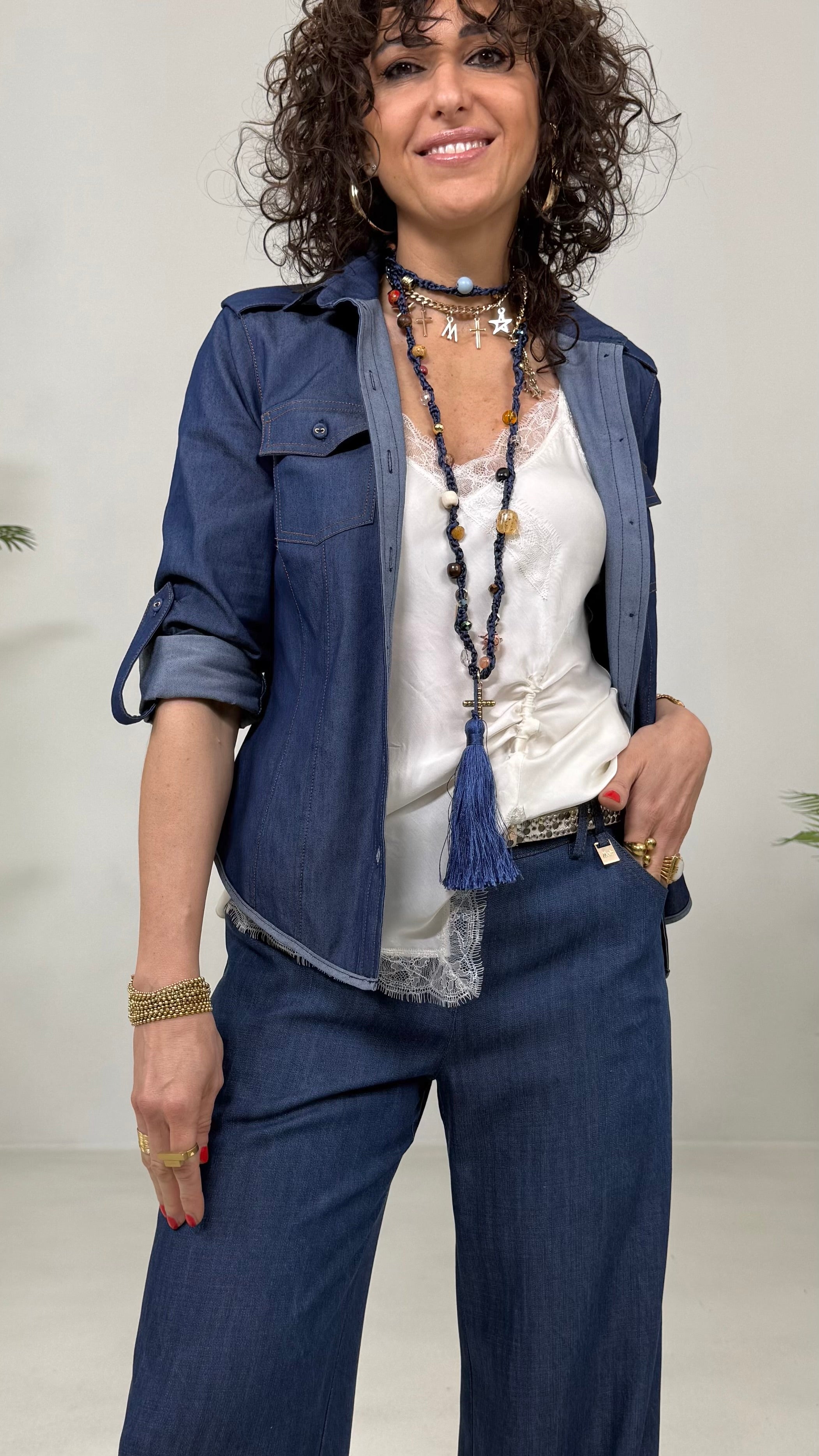 TOP LINGERIE IN RASO DI VISCOSA CON PIZZO