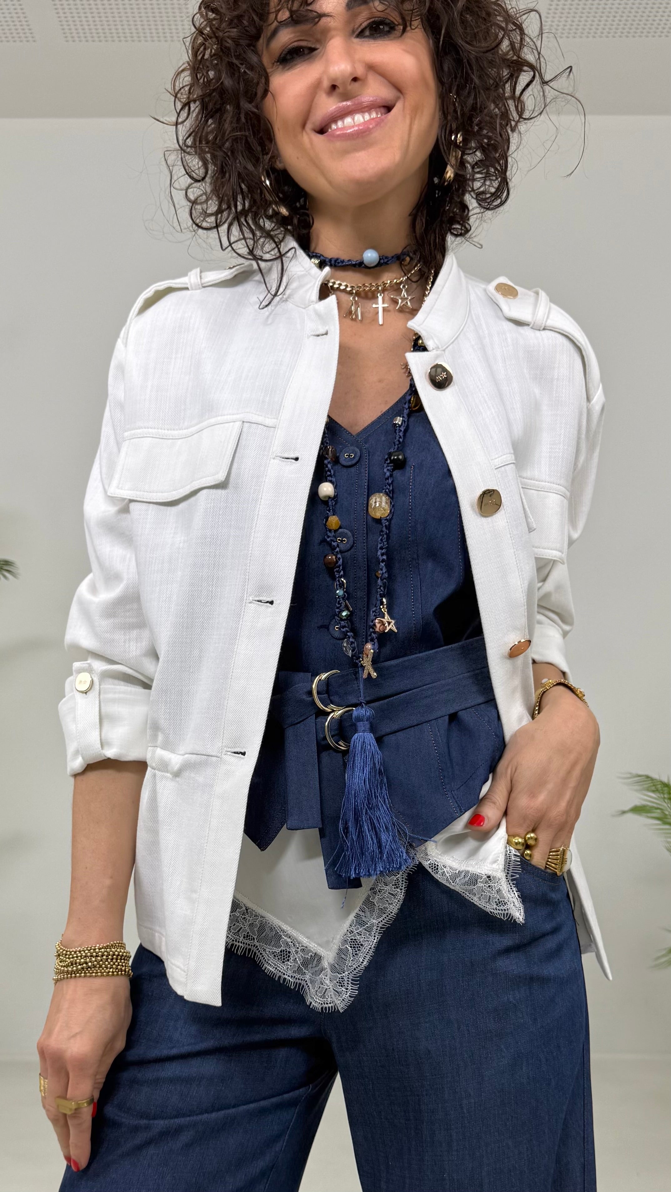 GILET JEANS LEGGERO ELASTICO