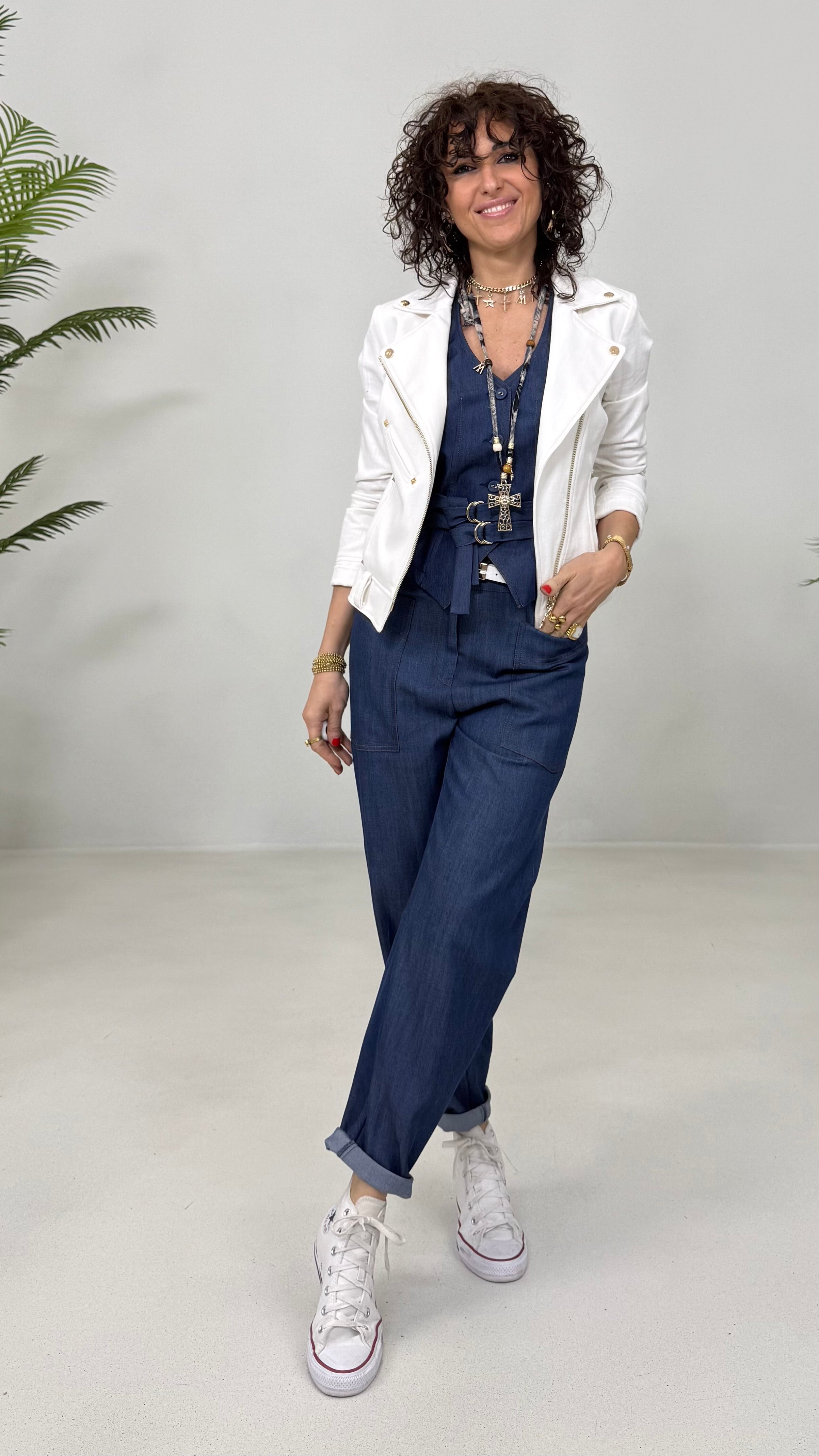 GILET JEANS LEGGERO ELASTICO