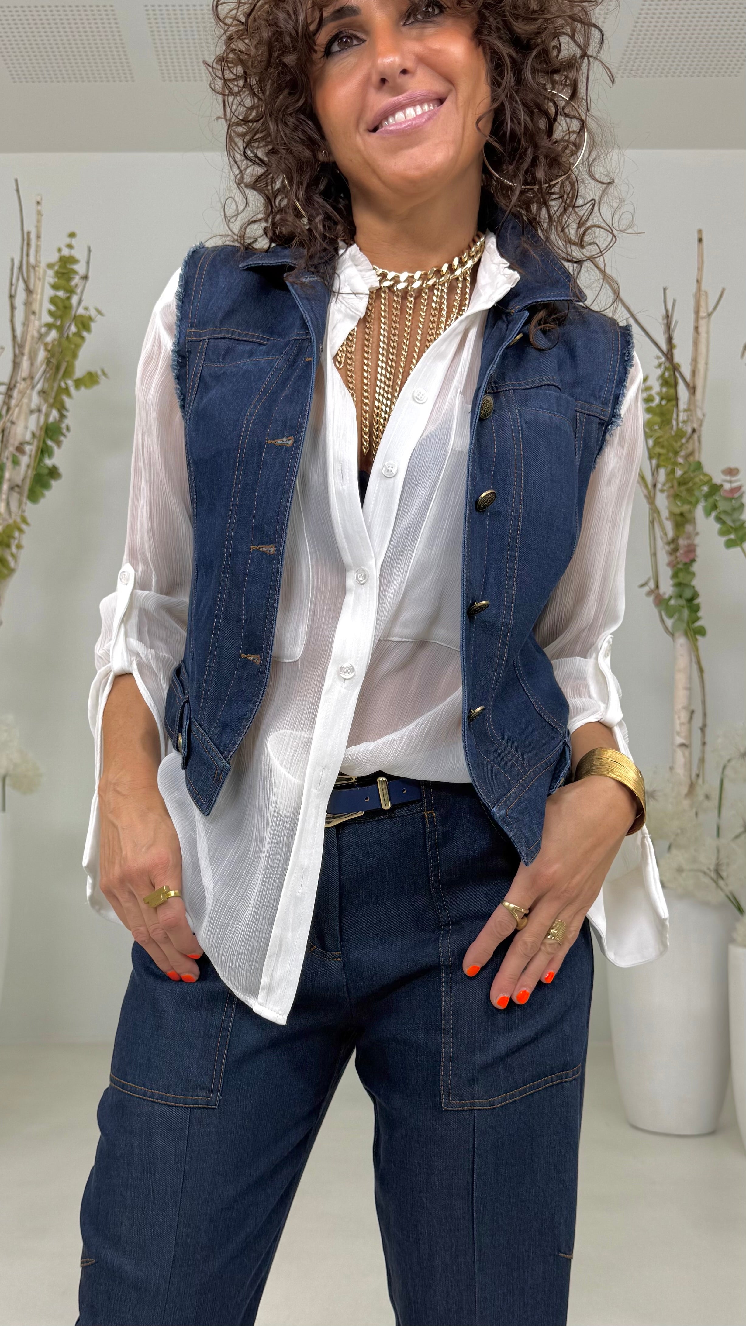 CAMICIA LINEA A UOMO IN CREPONNE VISCOSA