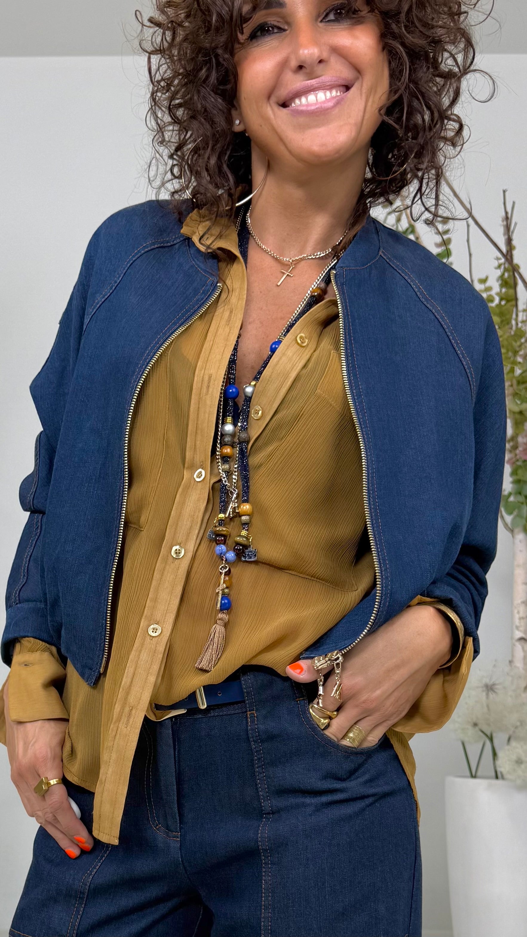 CAMICIA LINEA A UOMO IN CREPONNE VISCOSA