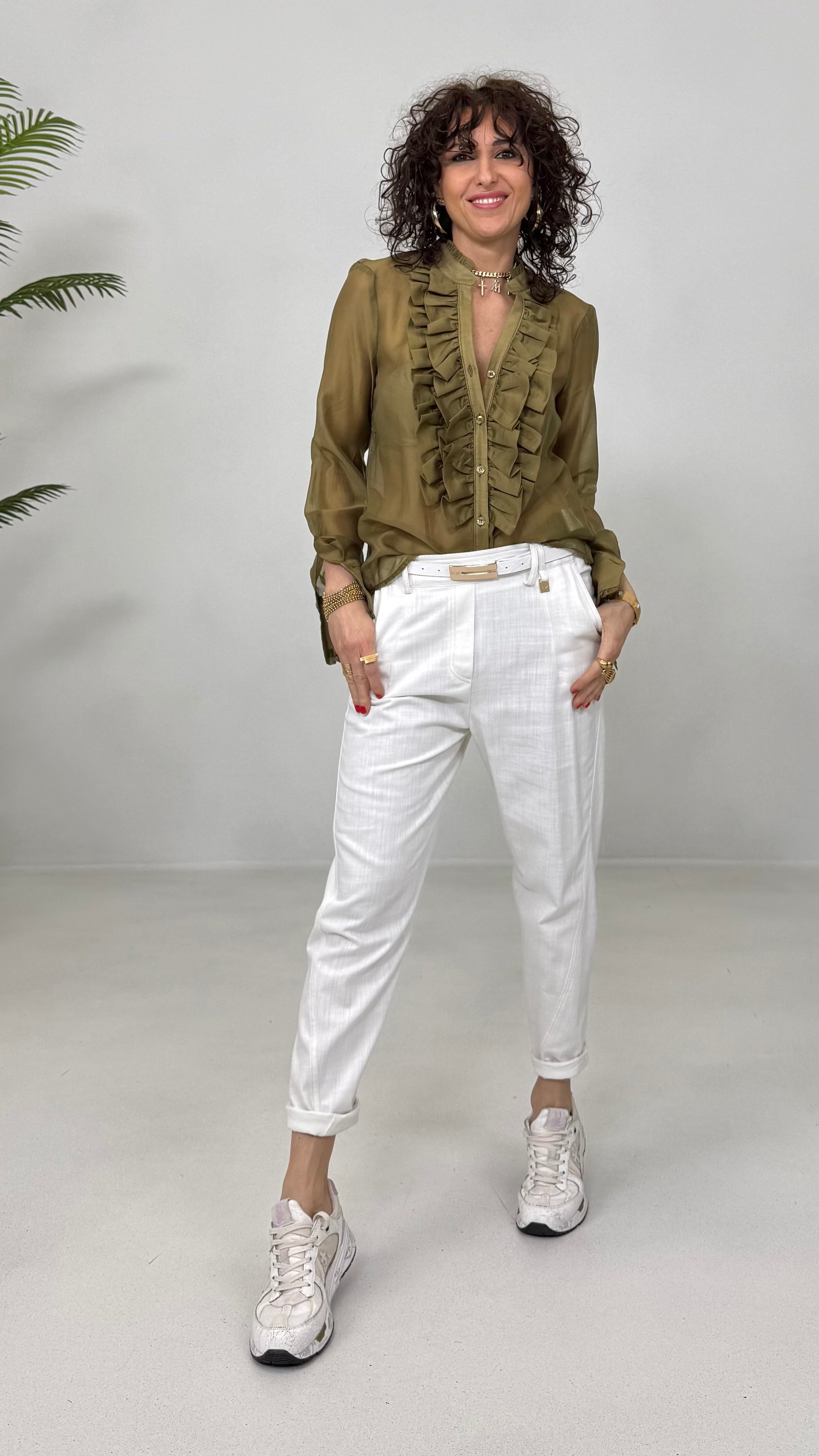 CAMICIA DOPPIA ROUCHES IN VOILE