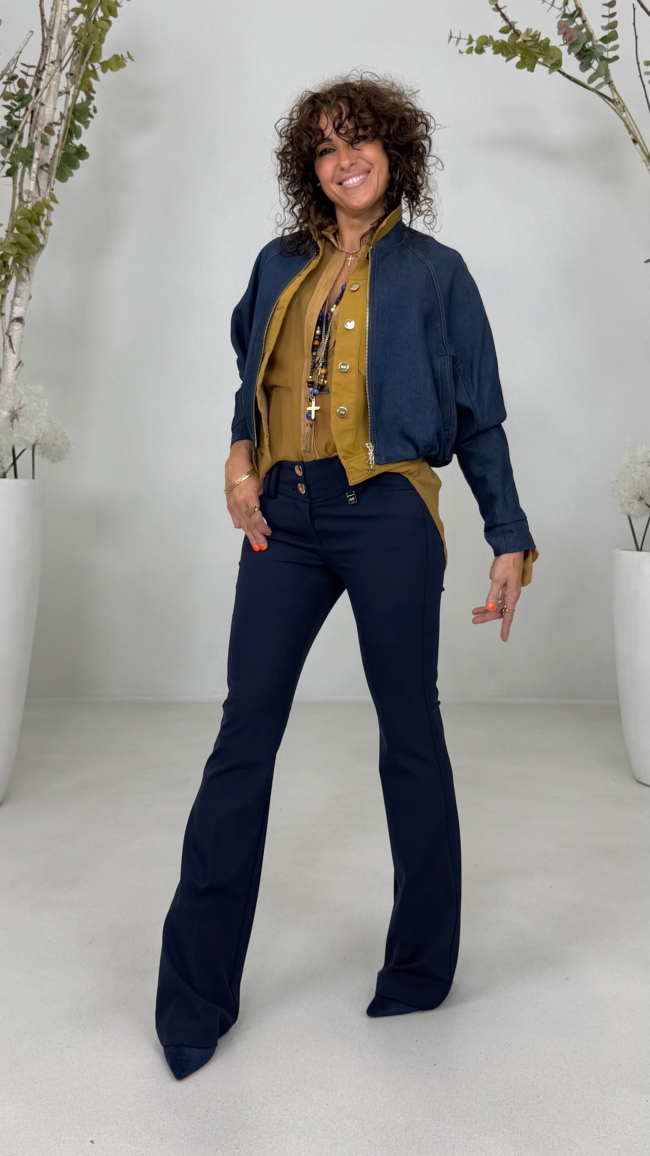 GILET IN DENIM ELASTICIZZATO
