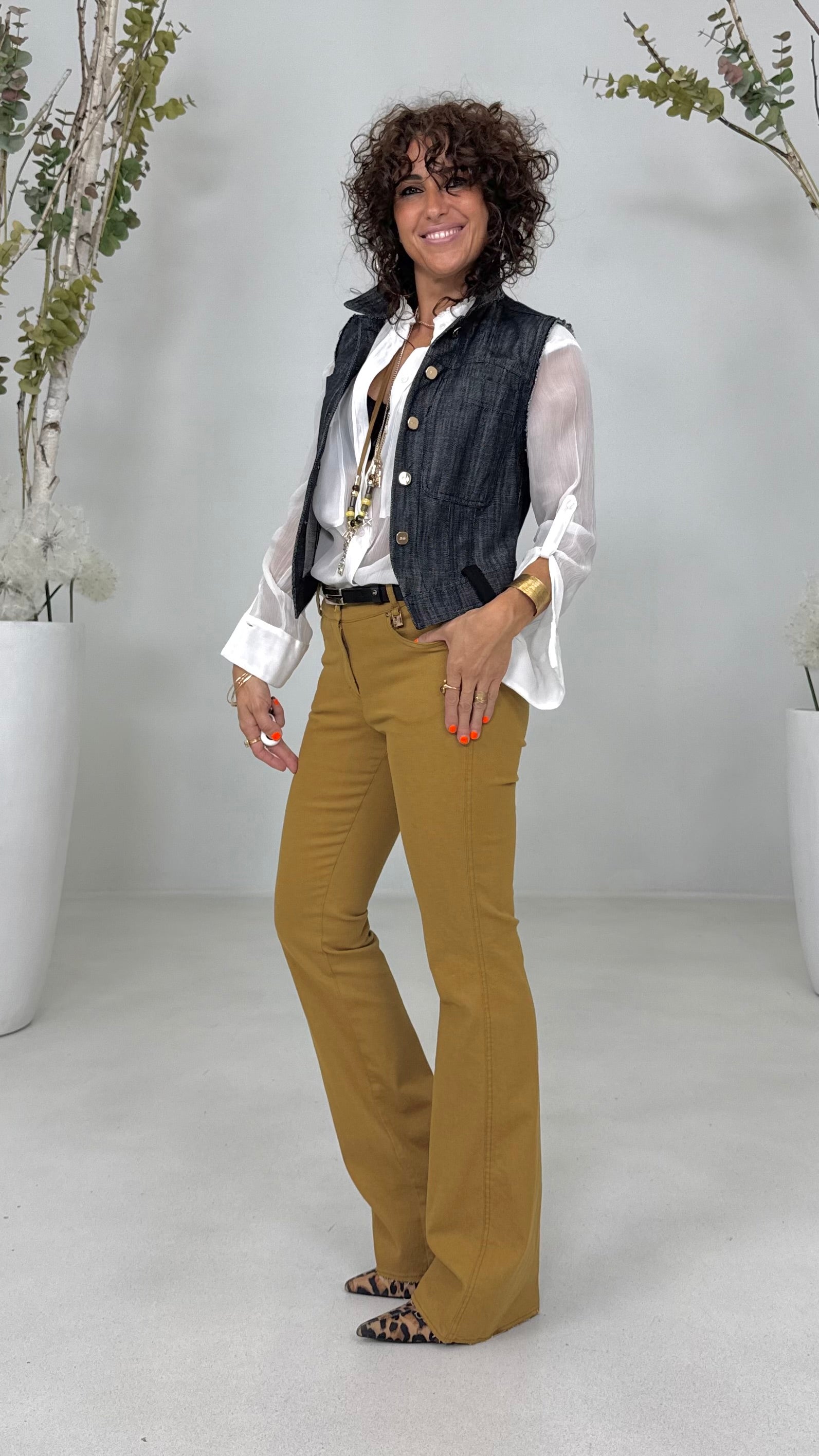 GILET JEANS IN DENIM 100% COTONE