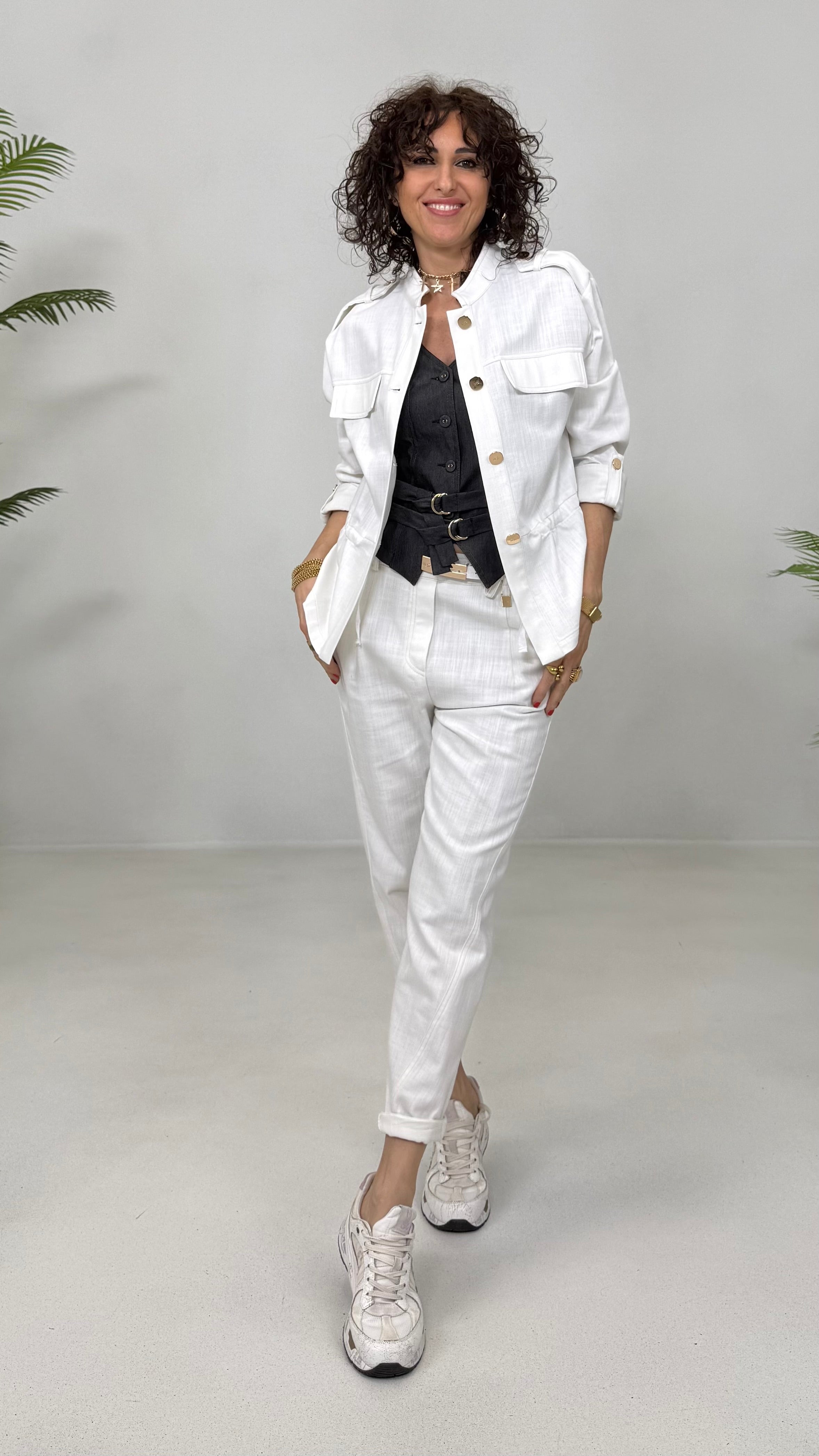 GILET JEANS LEGGERO ELASTICO
