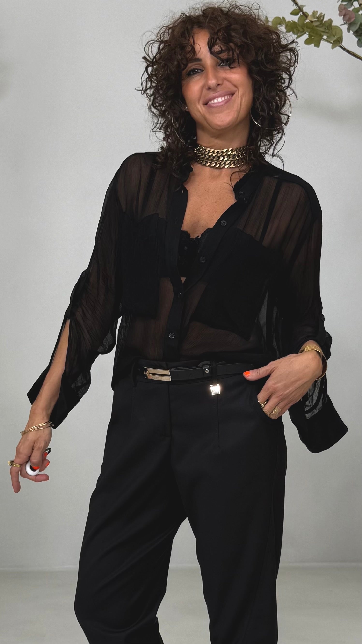 CAMICIA LINEA A UOMO IN CREPONNE VISCOSA