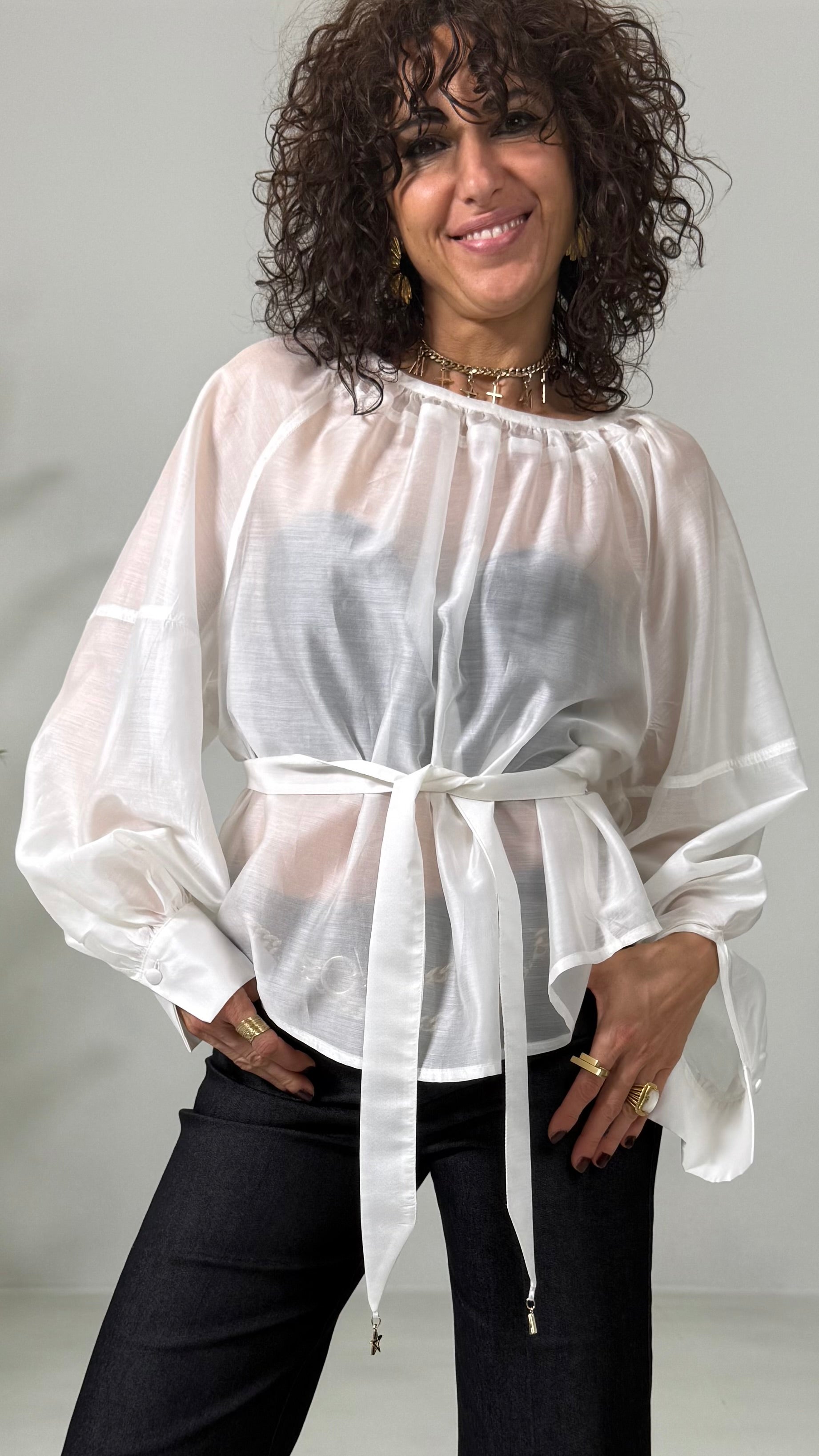 CAMICIA CON FUSCIACCA IN ORGANZA