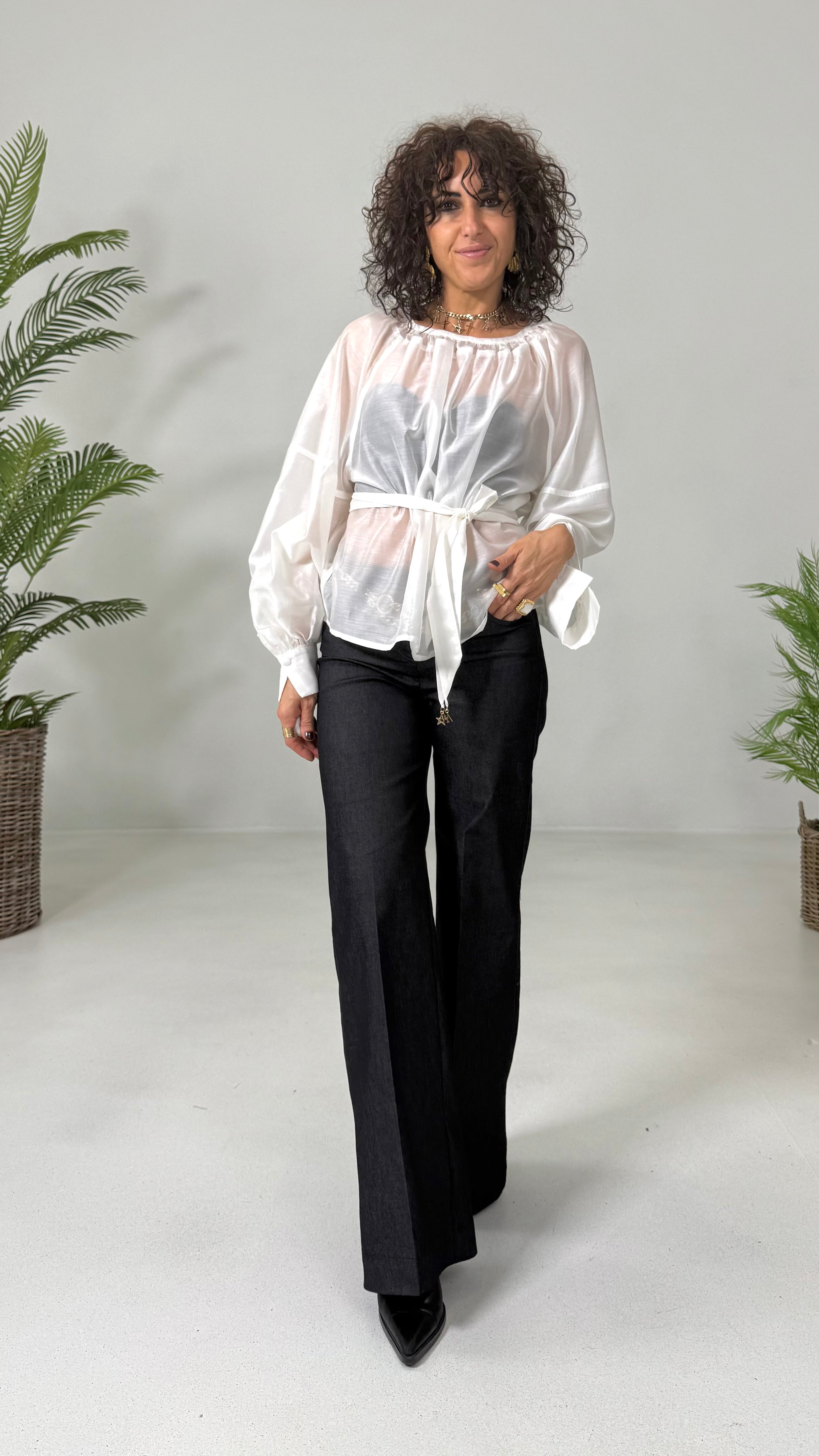 CAMICIA CON FUSCIACCA IN ORGANZA