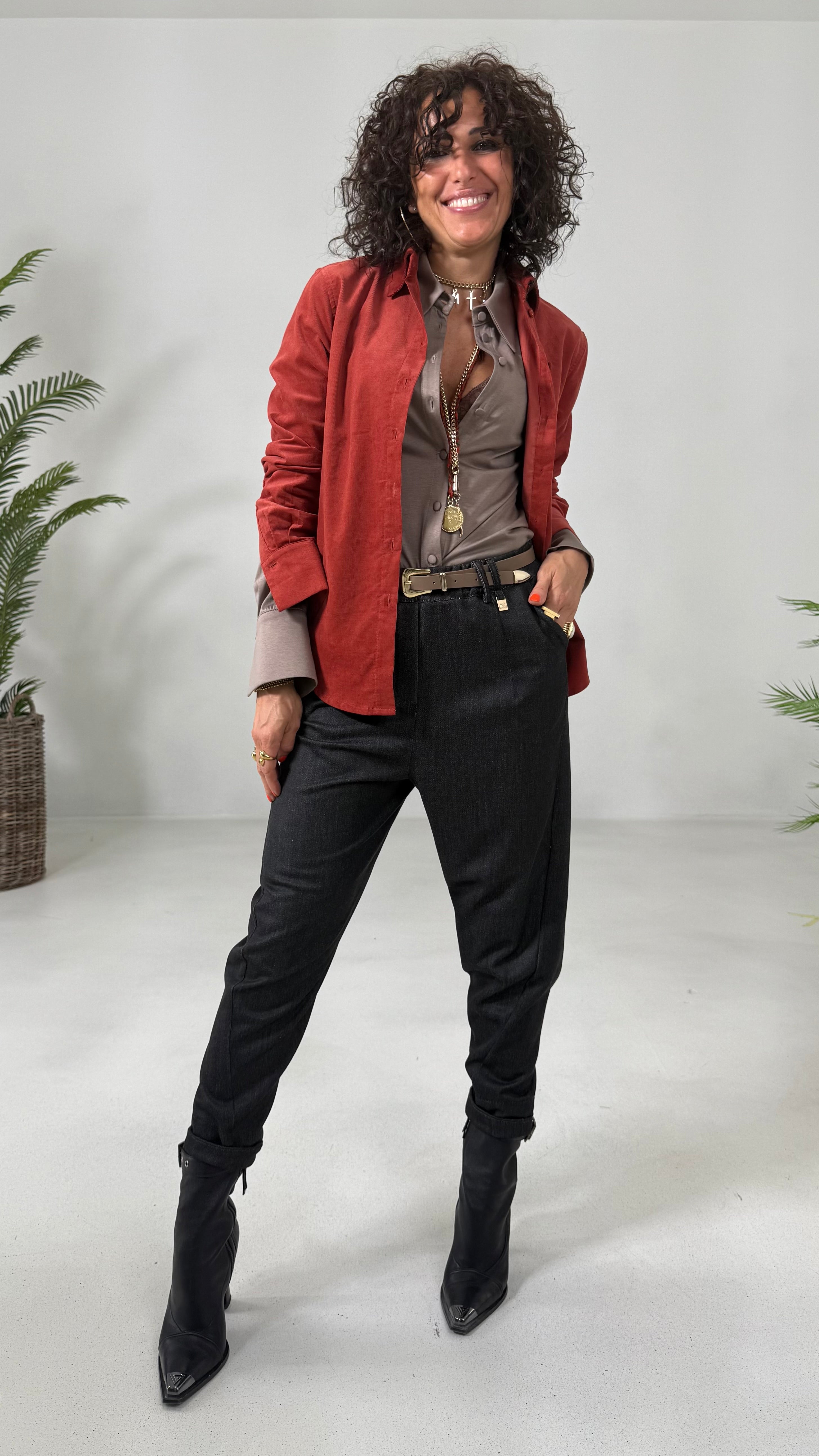 CAMICIA IN JERSEY DI COTONE MODAL