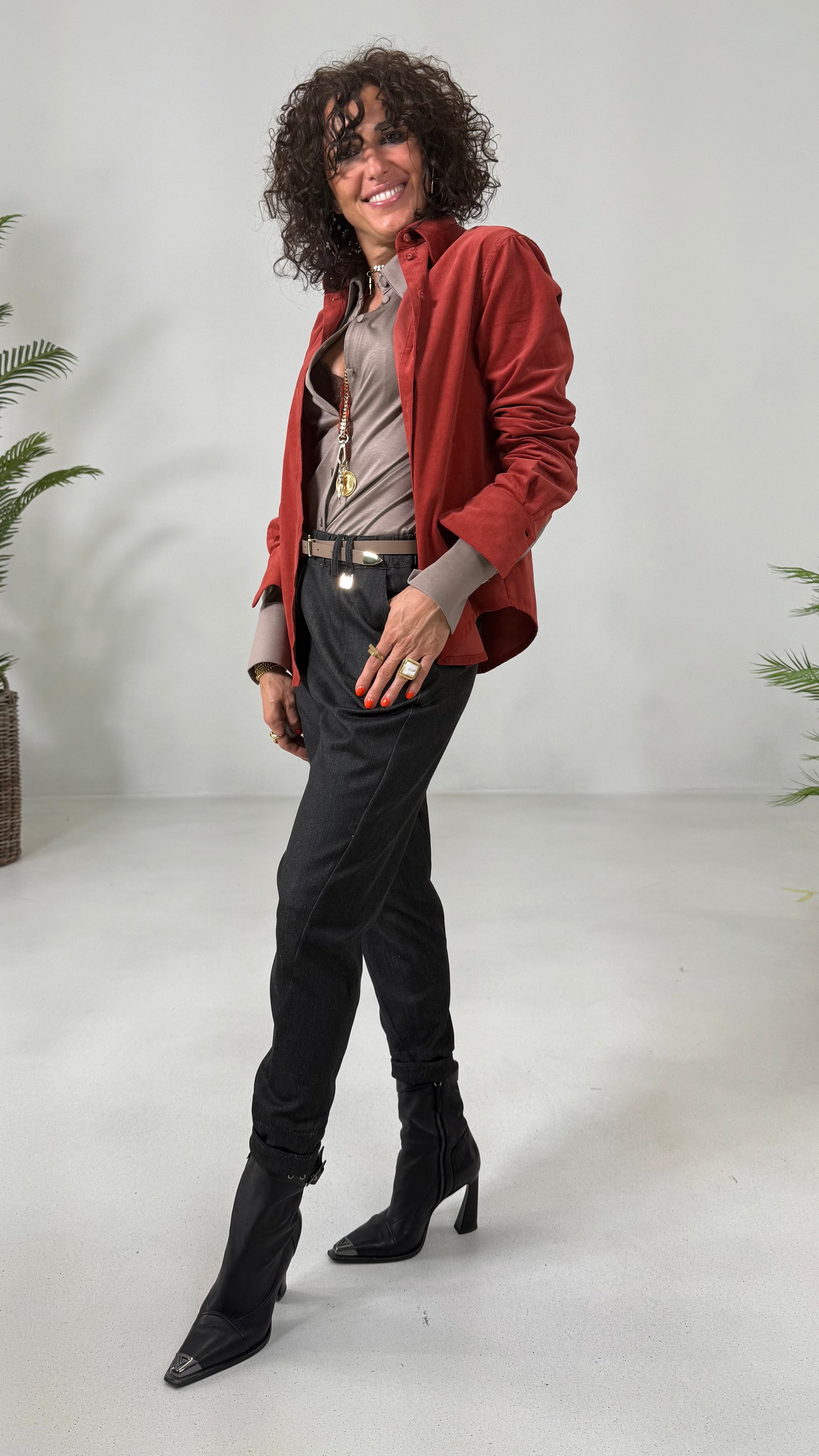 CAMICIA IN JERSEY DI COTONE MODAL