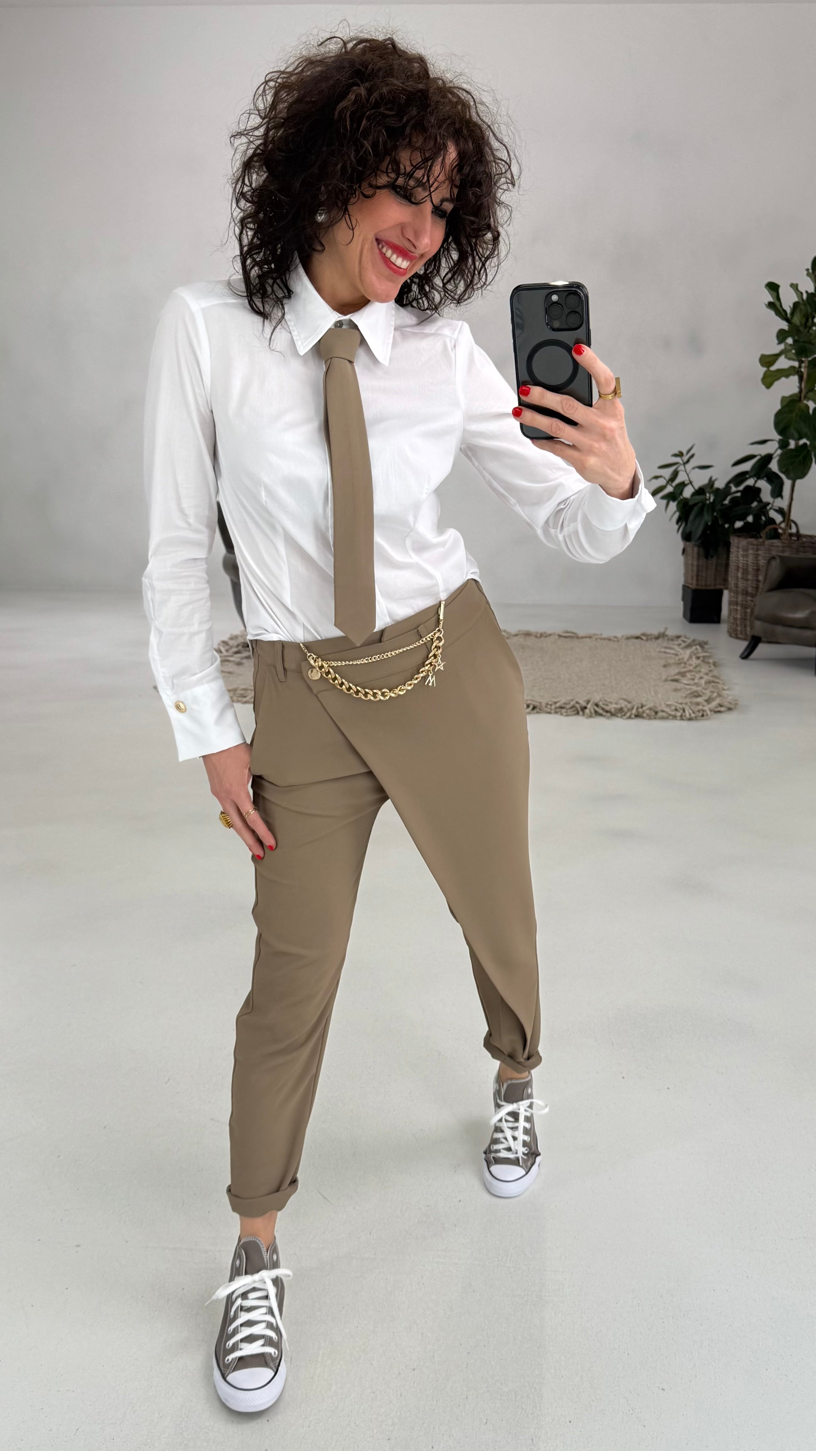 804 P25 TORTORA PANTALONE CON PANNELLO DAVANTI IN CADY