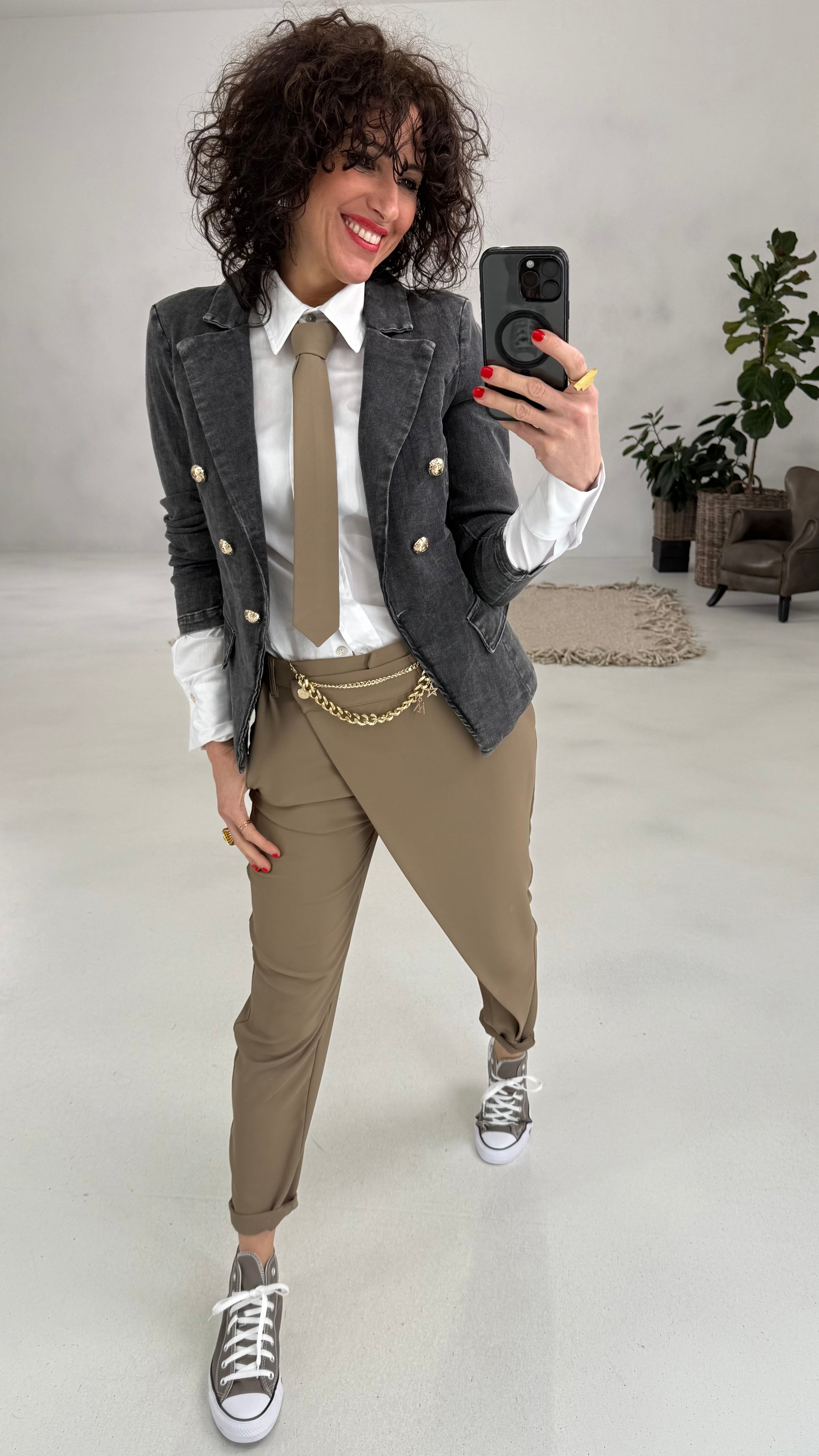804 P25 TORTORA PANTALONE CON PANNELLO DAVANTI IN CADY