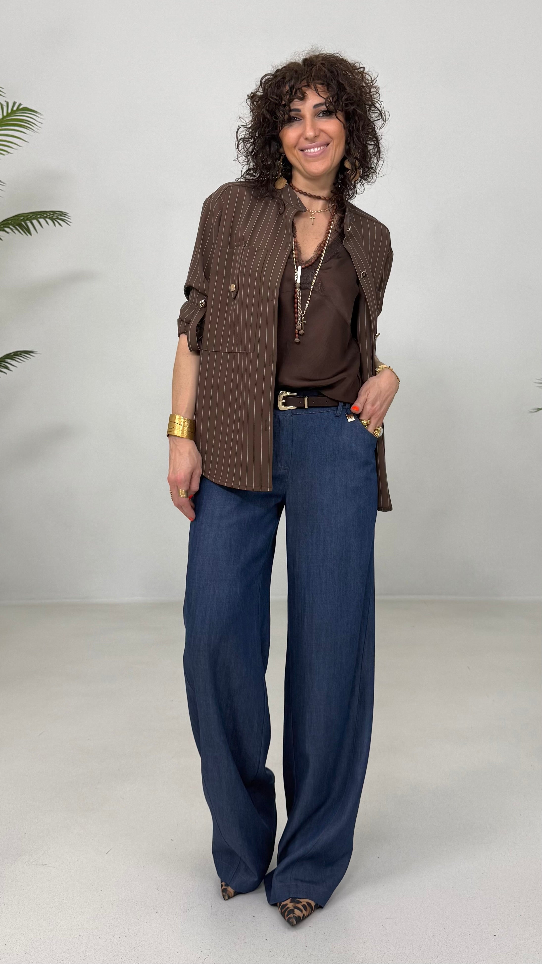 PALAZZO IN JEANS 100% LYOCELL