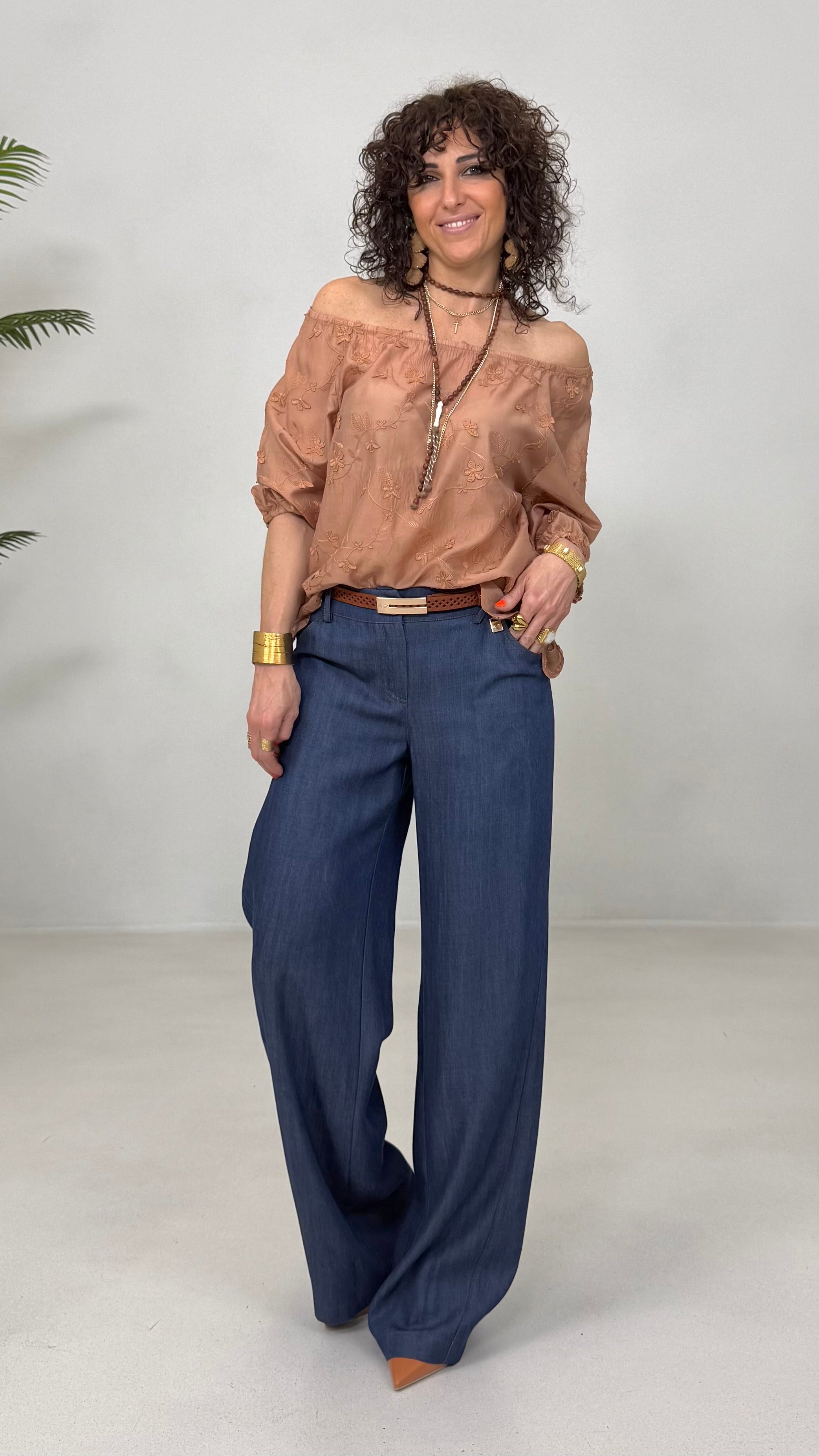 PALAZZO IN JEANS 100% LYOCELL