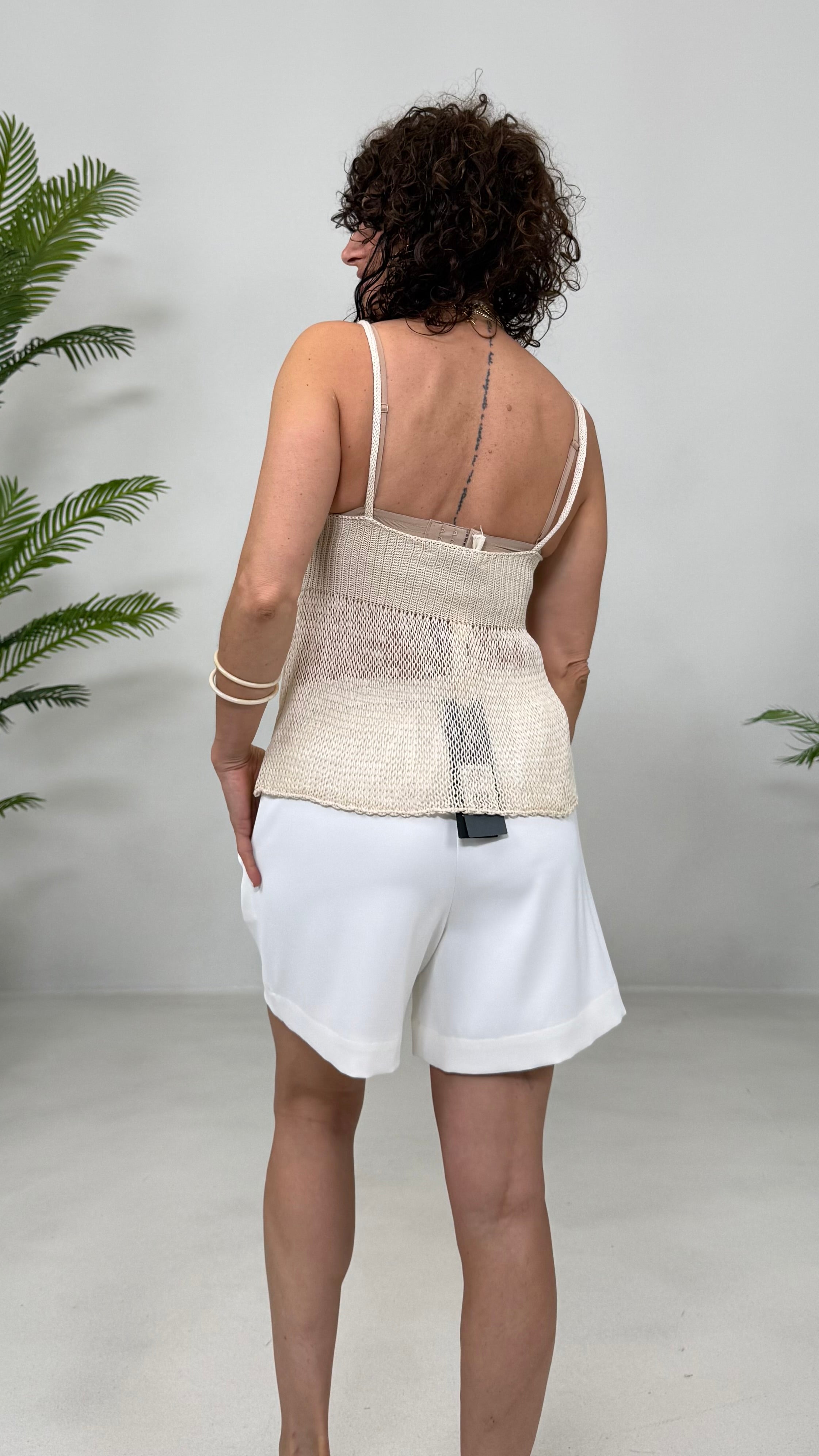 TOP IN FETTUCCIA CON FRANGE