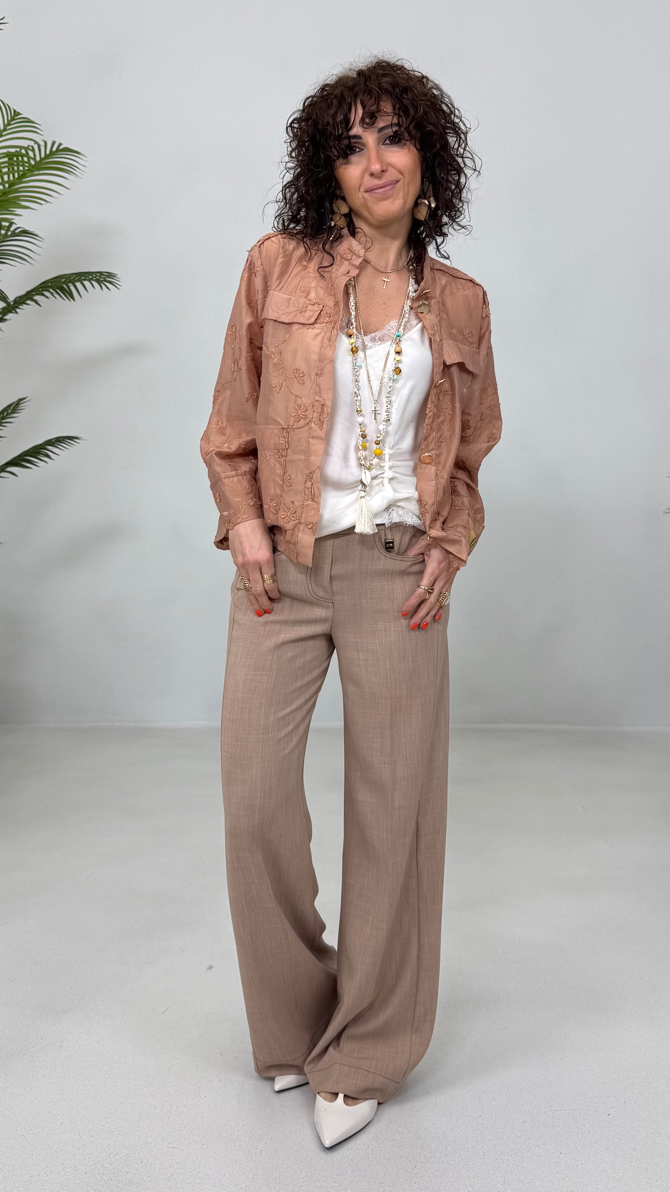 TOP LINGERIE IN RASO DI VISCOSA CON PIZZO