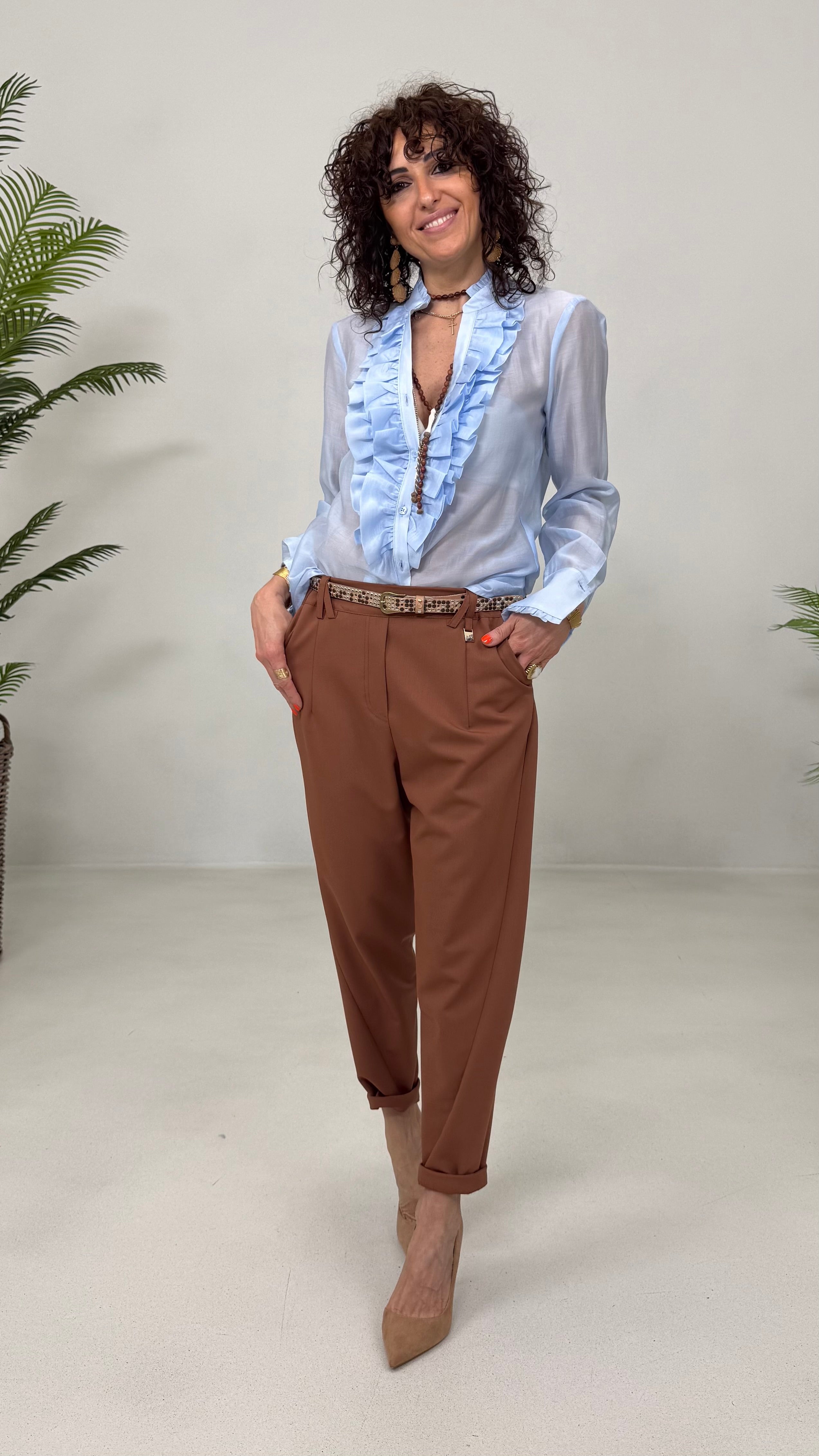 CAMICIA DOPPIA ROUCHES IN VOILE