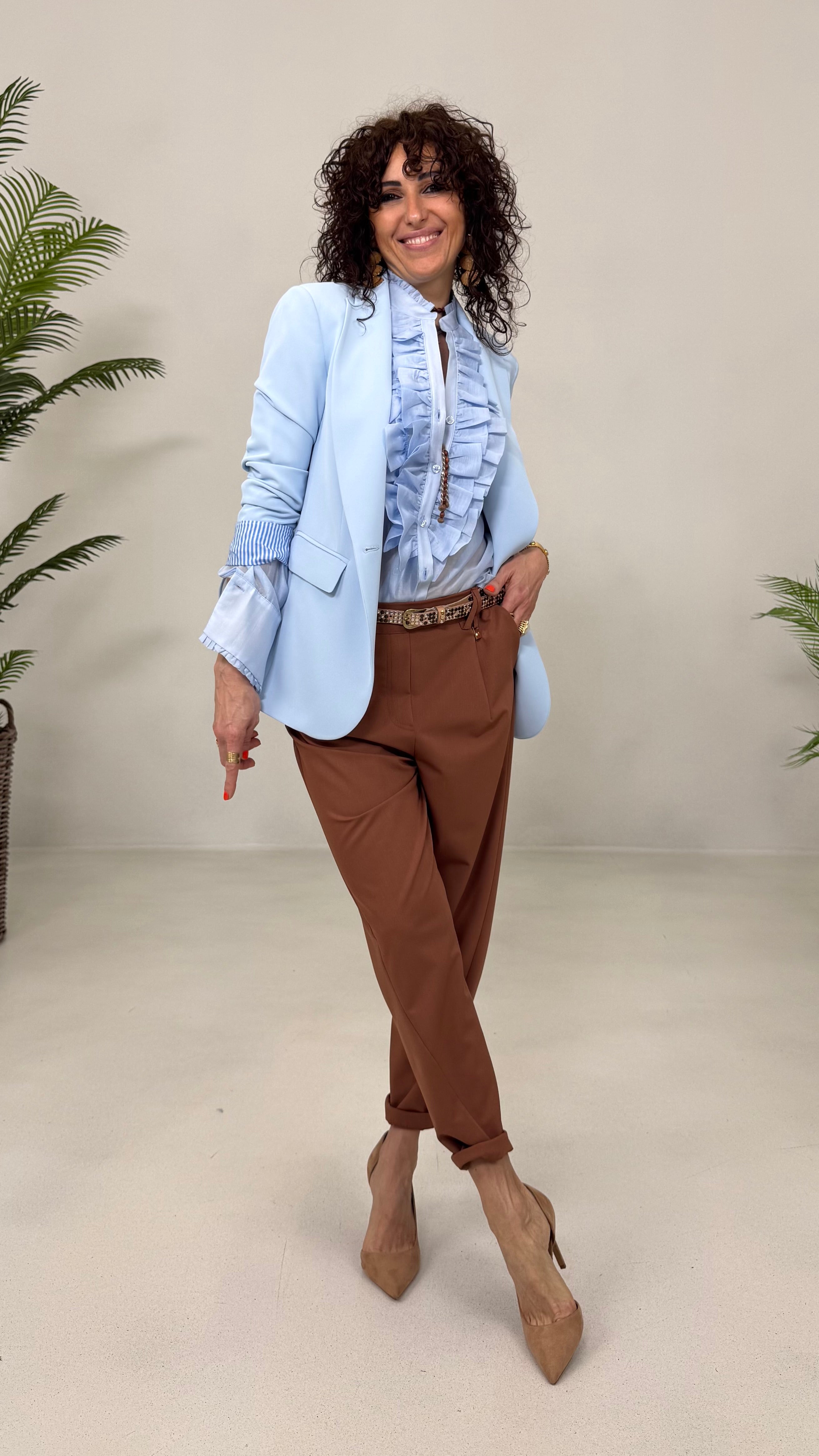 CAMICIA DOPPIA ROUCHES IN VOILE