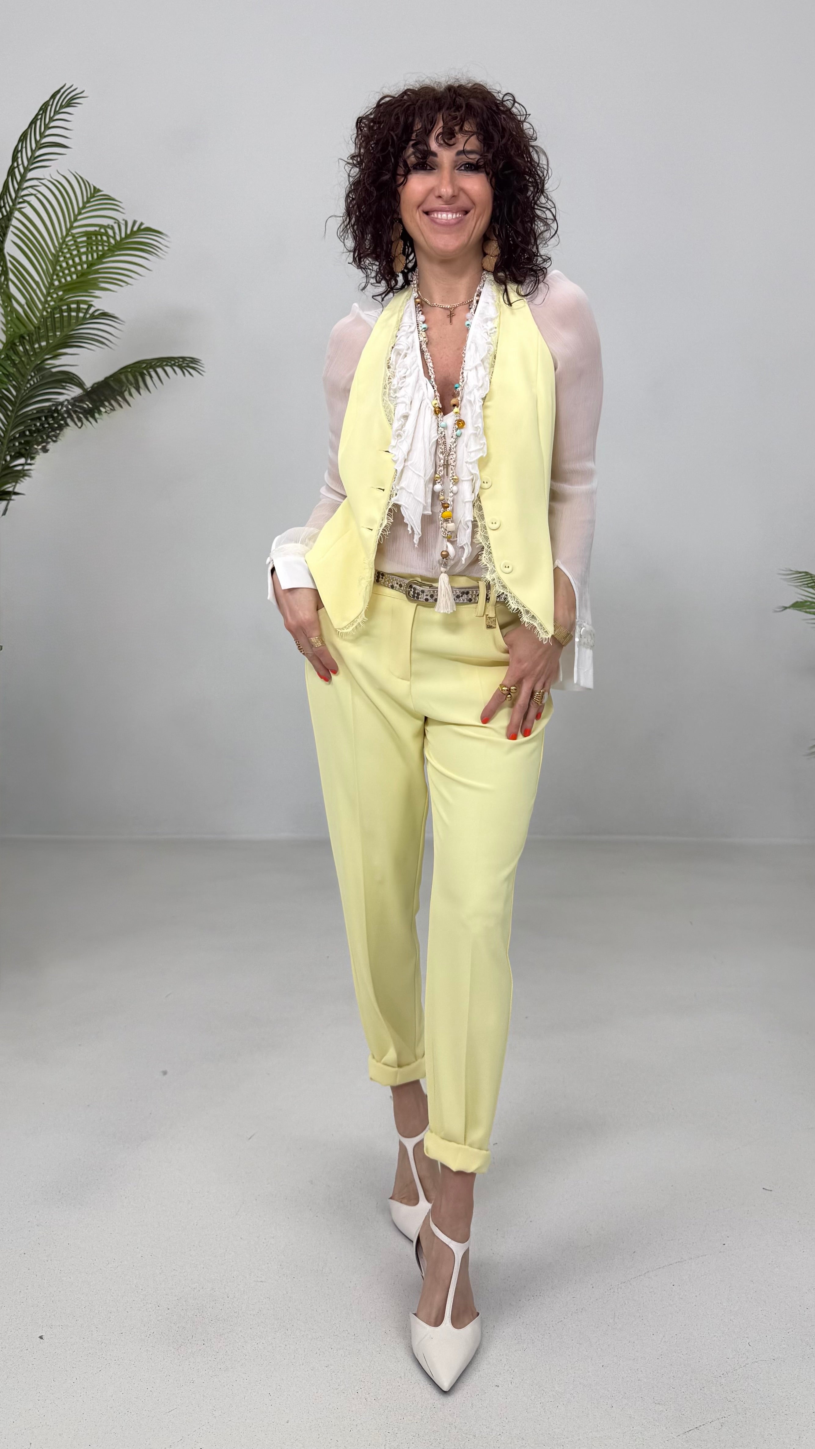 PANTALONE BASIC IN CADY FLUIDO