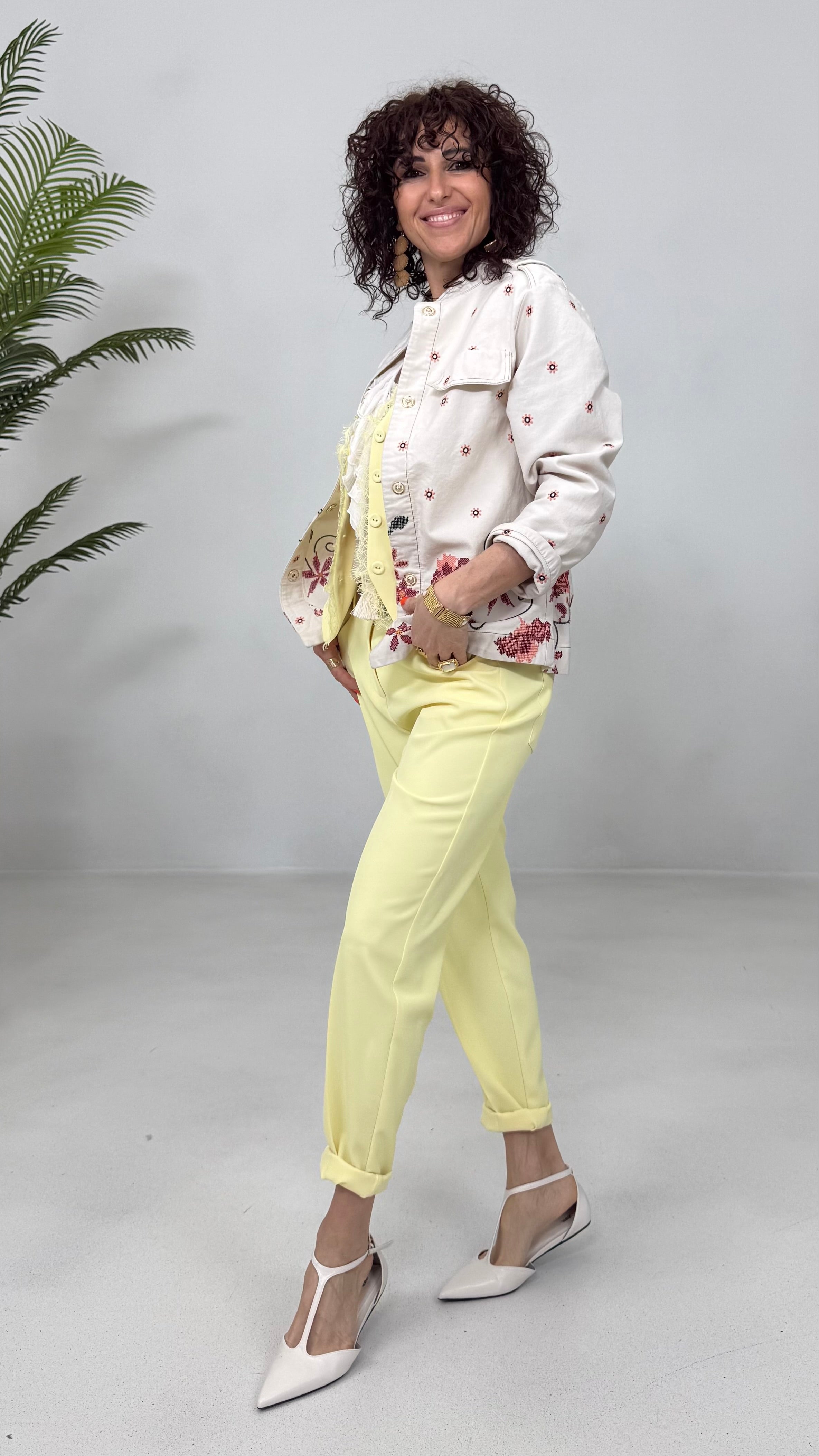 PANTALONE BASIC IN CADY FLUIDO