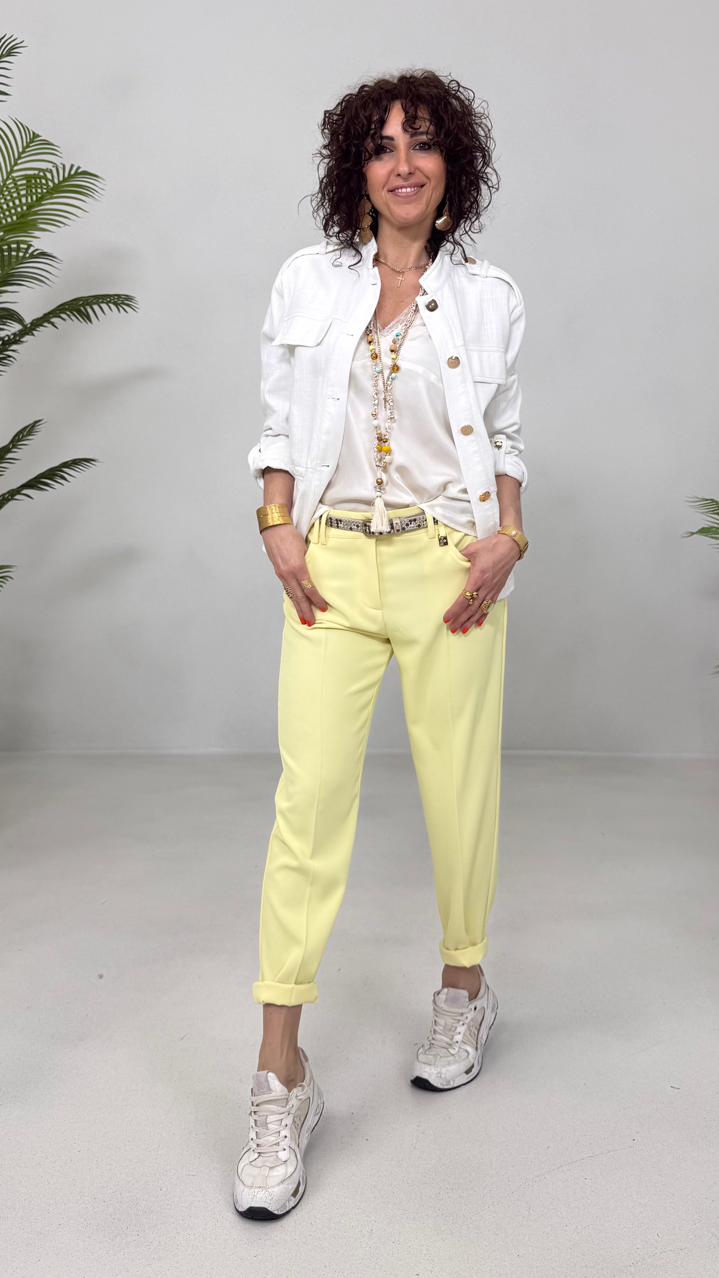 PANTALONE BASIC IN CADY FLUIDO