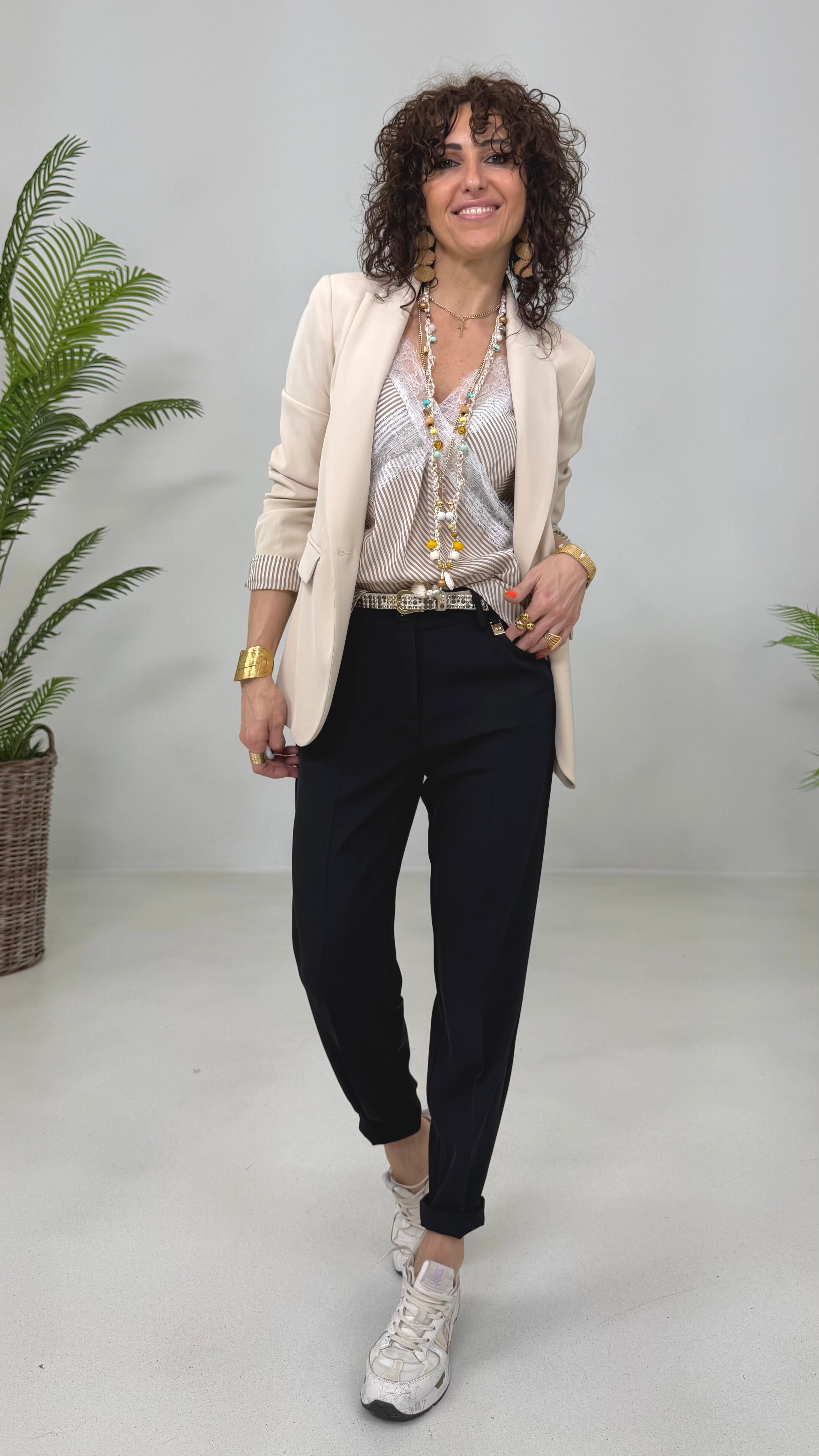 GIACCA BLAZER IN CADY FLUIDO