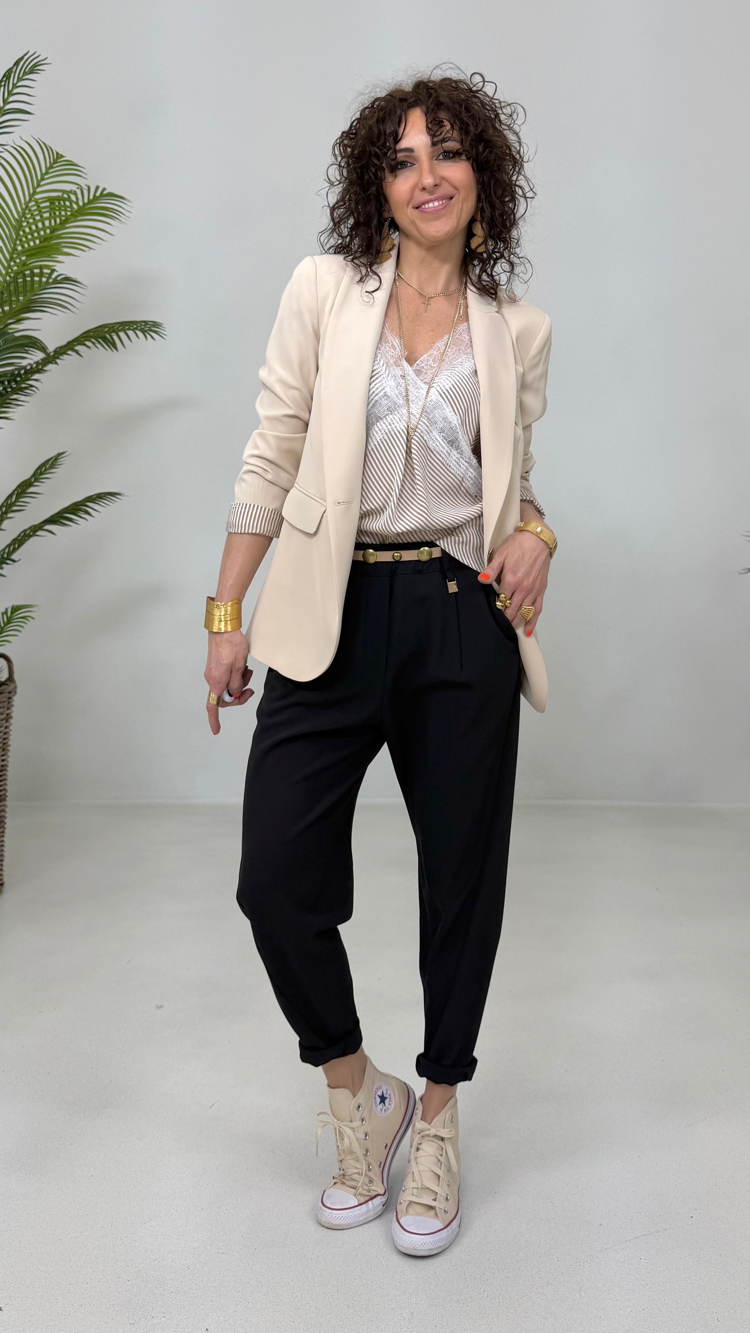 GIACCA BLAZER IN CADY FLUIDO