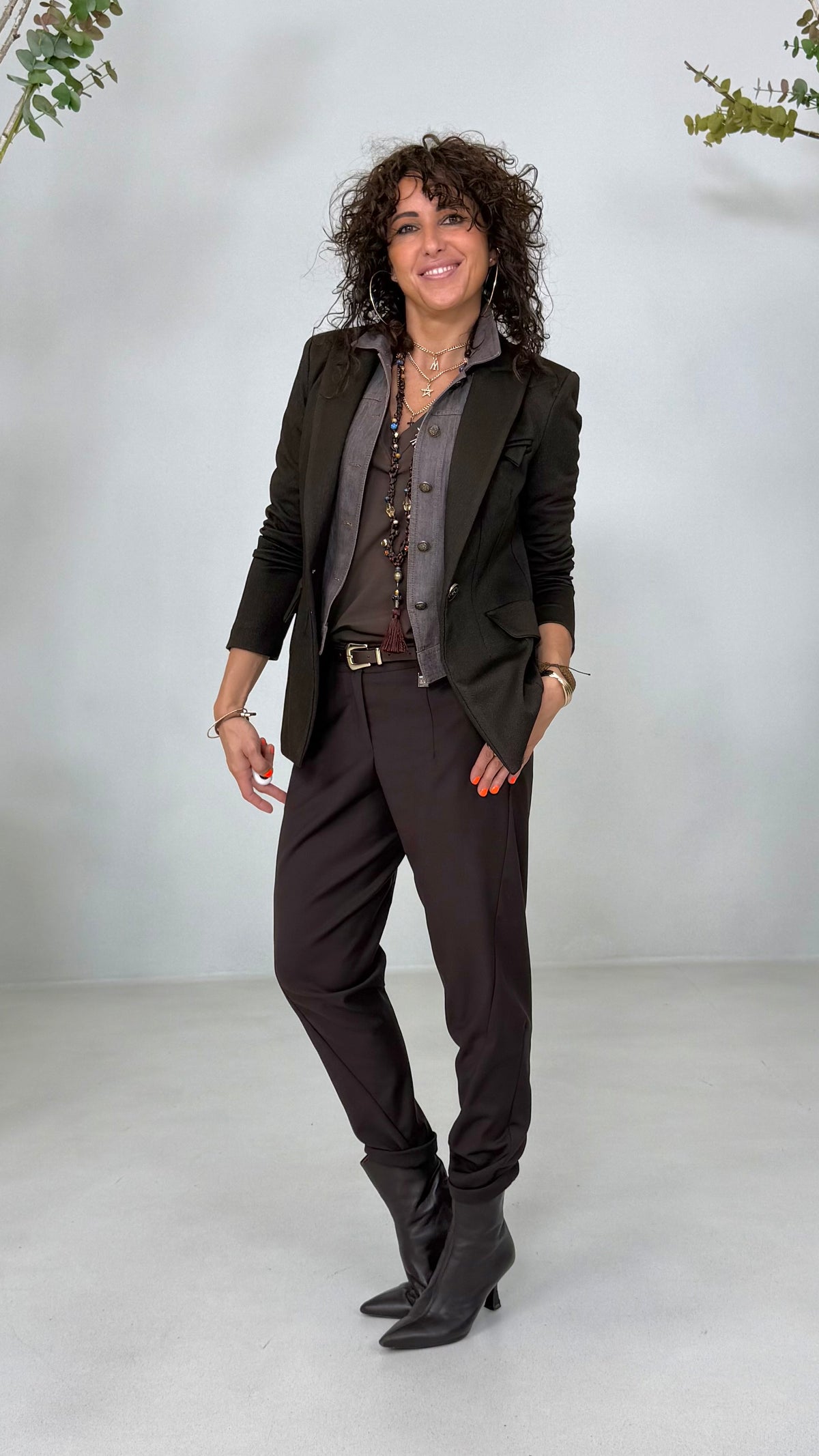 GIACCA IN TWILL PUNTO MAGLIA