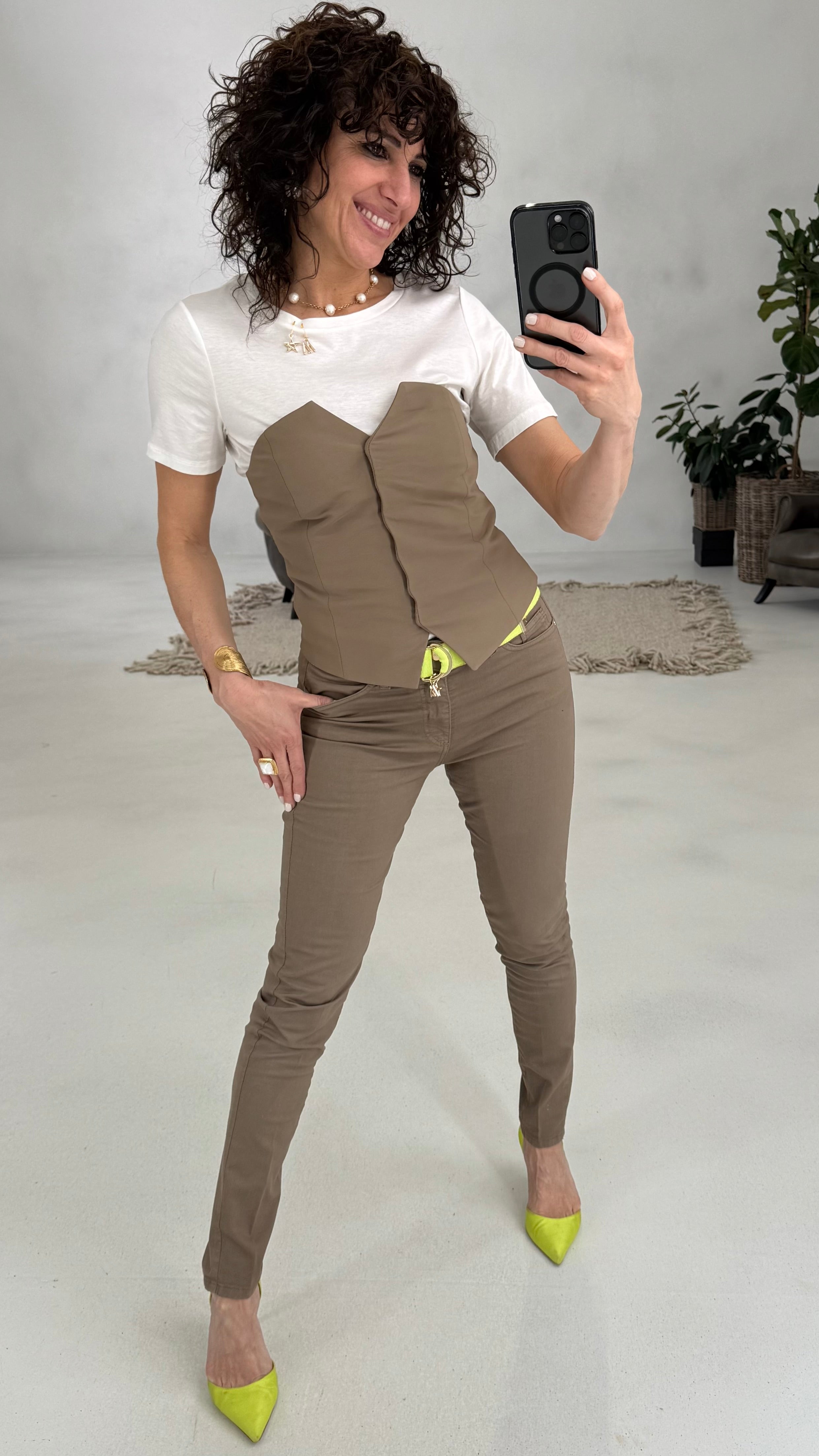 843 P25 TORTORA SKINNY JEANS TINTO CAPO