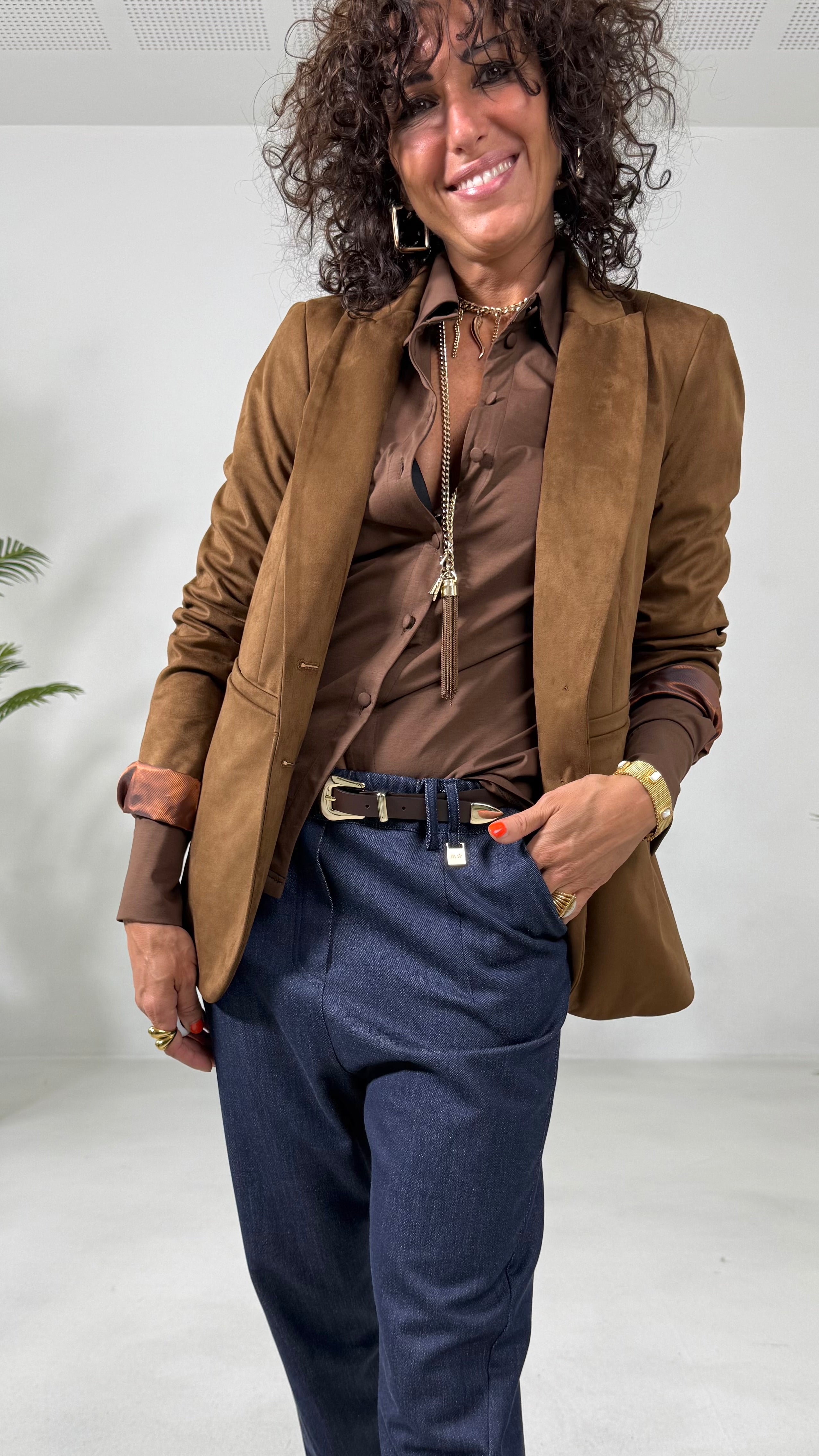 CAMICIA IN JERSEY DI COTONE MODAL