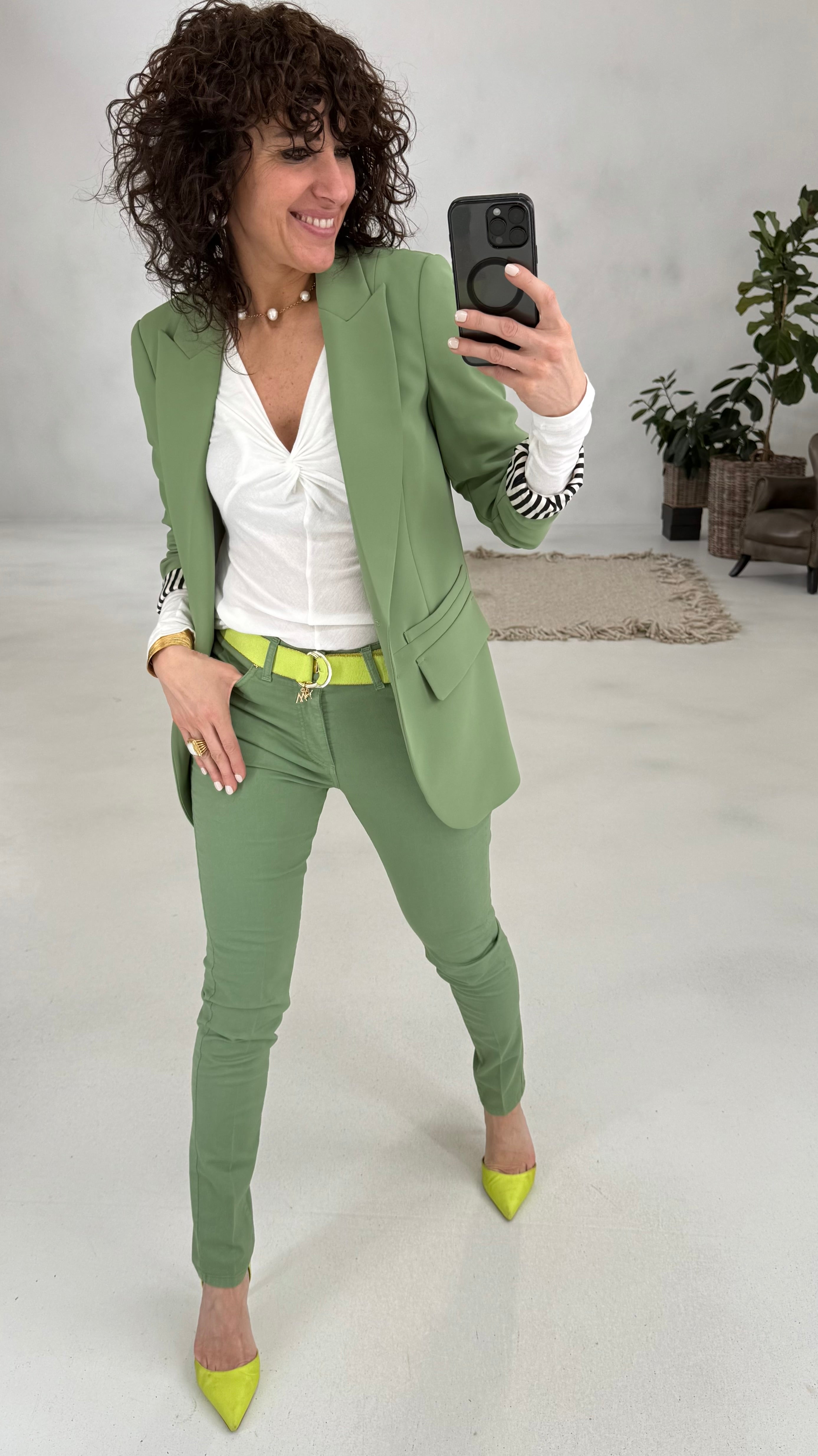 843 P25 VERDE AVOCADO SKINNY JEANS TINTO CAPO