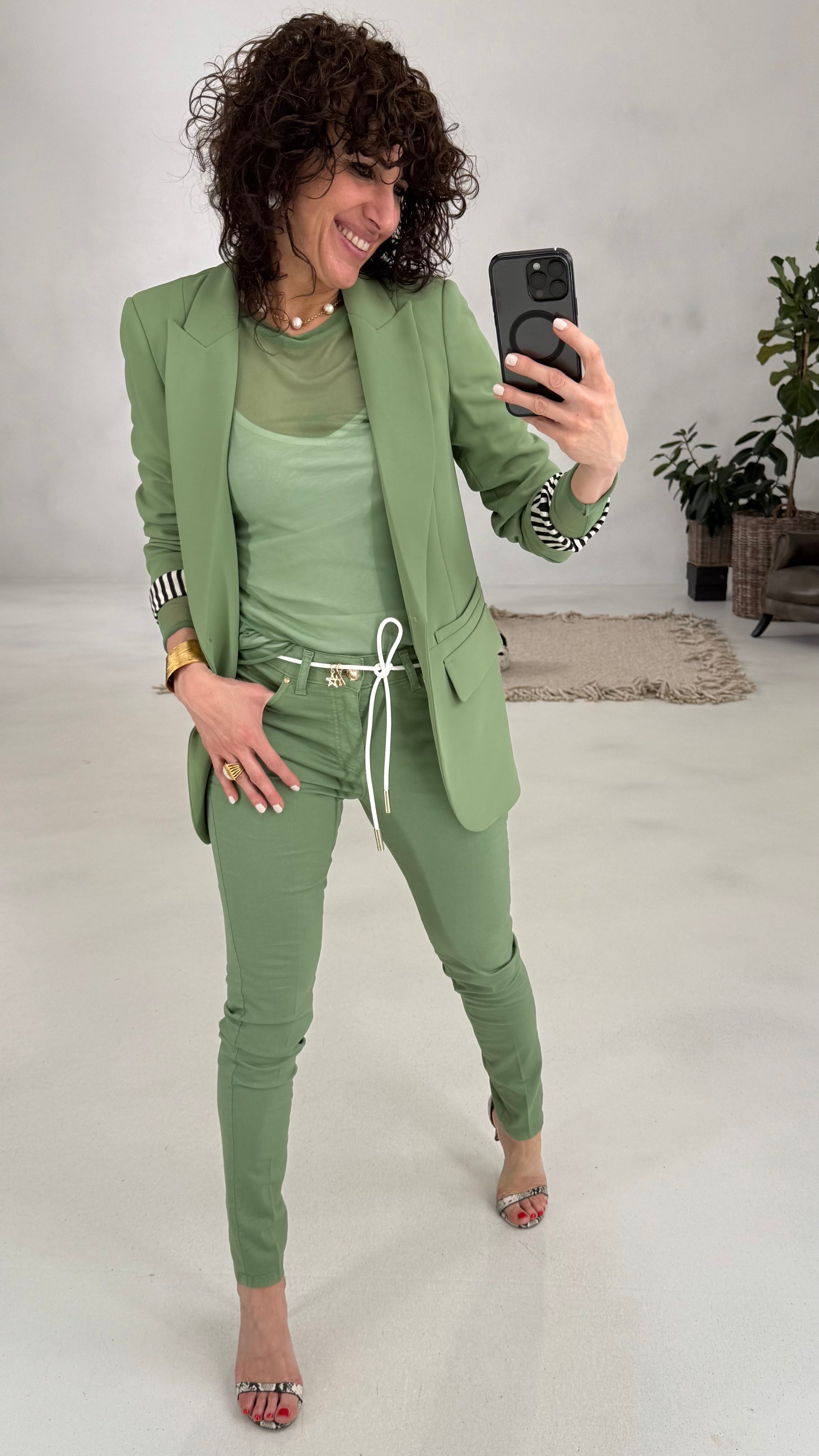 843 P25 VERDE AVOCADO SKINNY JEANS TINTO CAPO