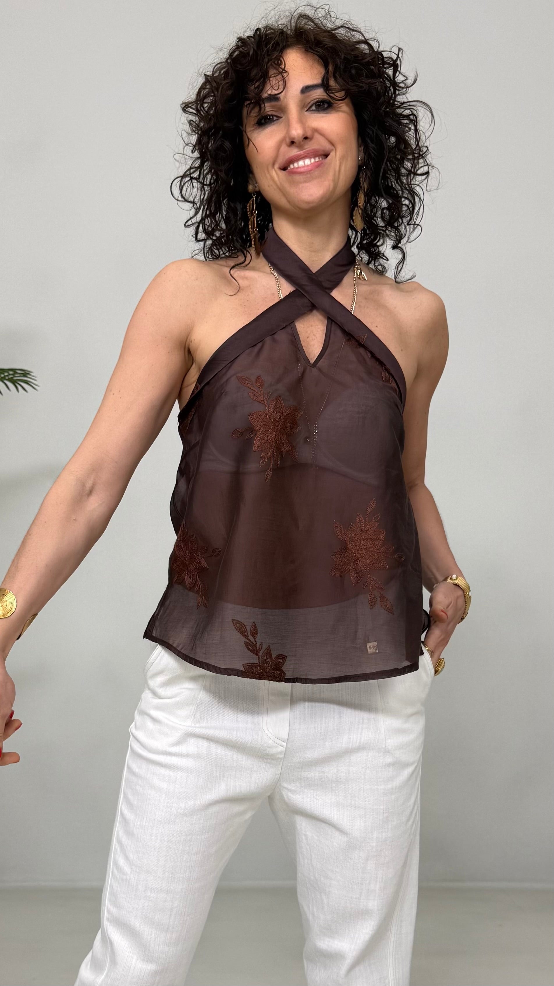 KIMONO TWINSET IN VOILE RICAMATO