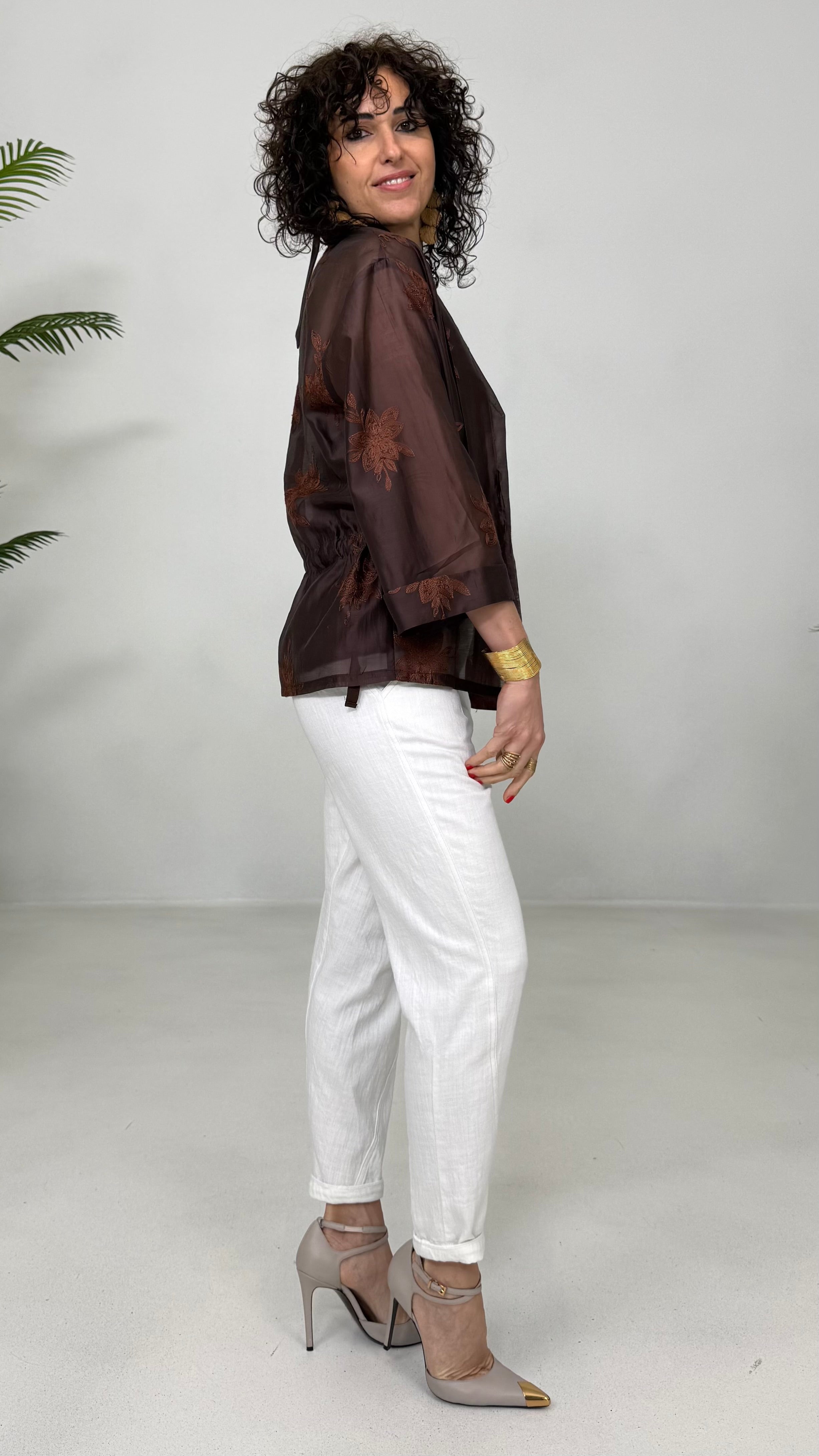 KIMONO TWINSET IN VOILE RICAMATO