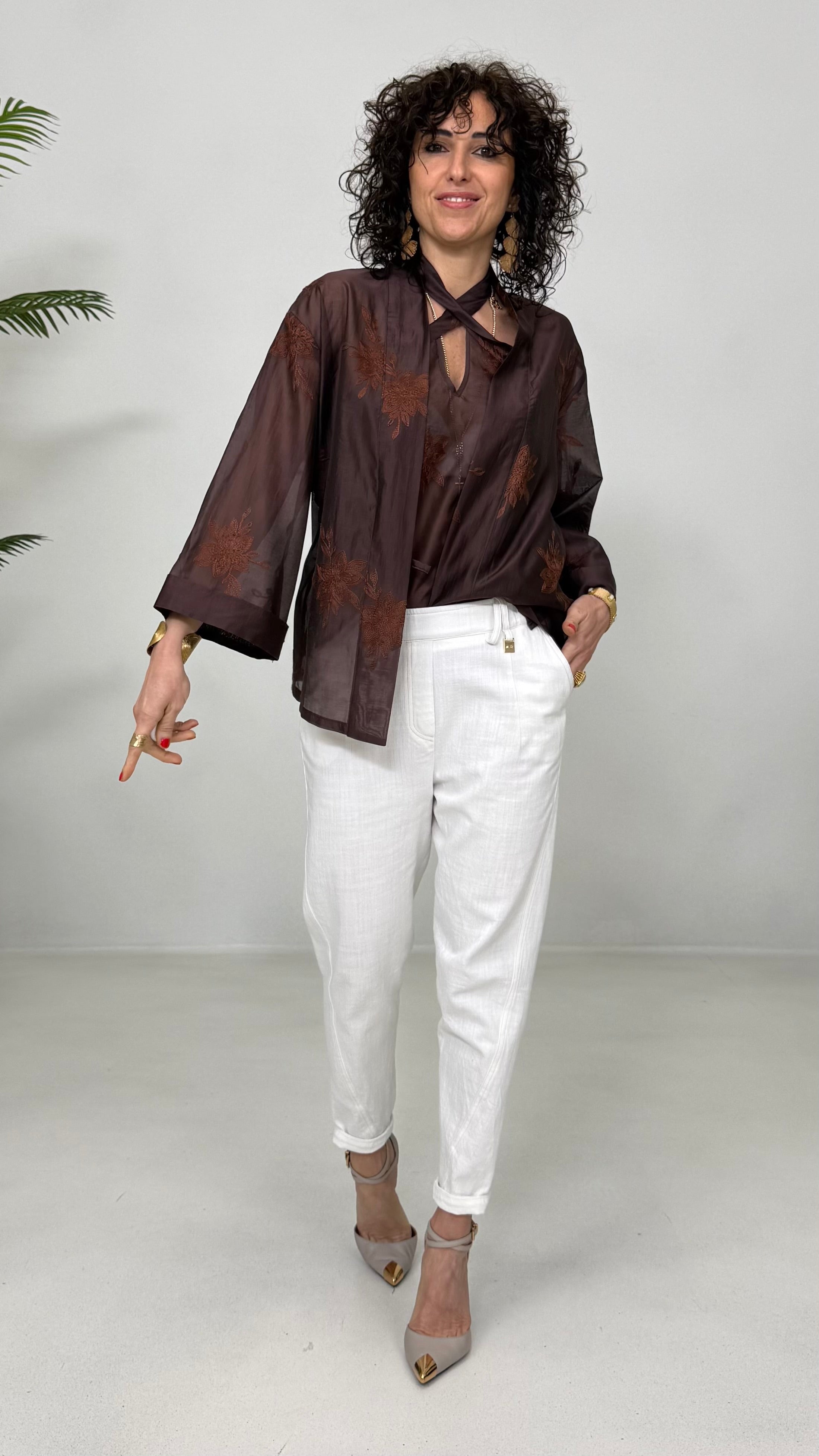 KIMONO TWINSET IN VOILE RICAMATO
