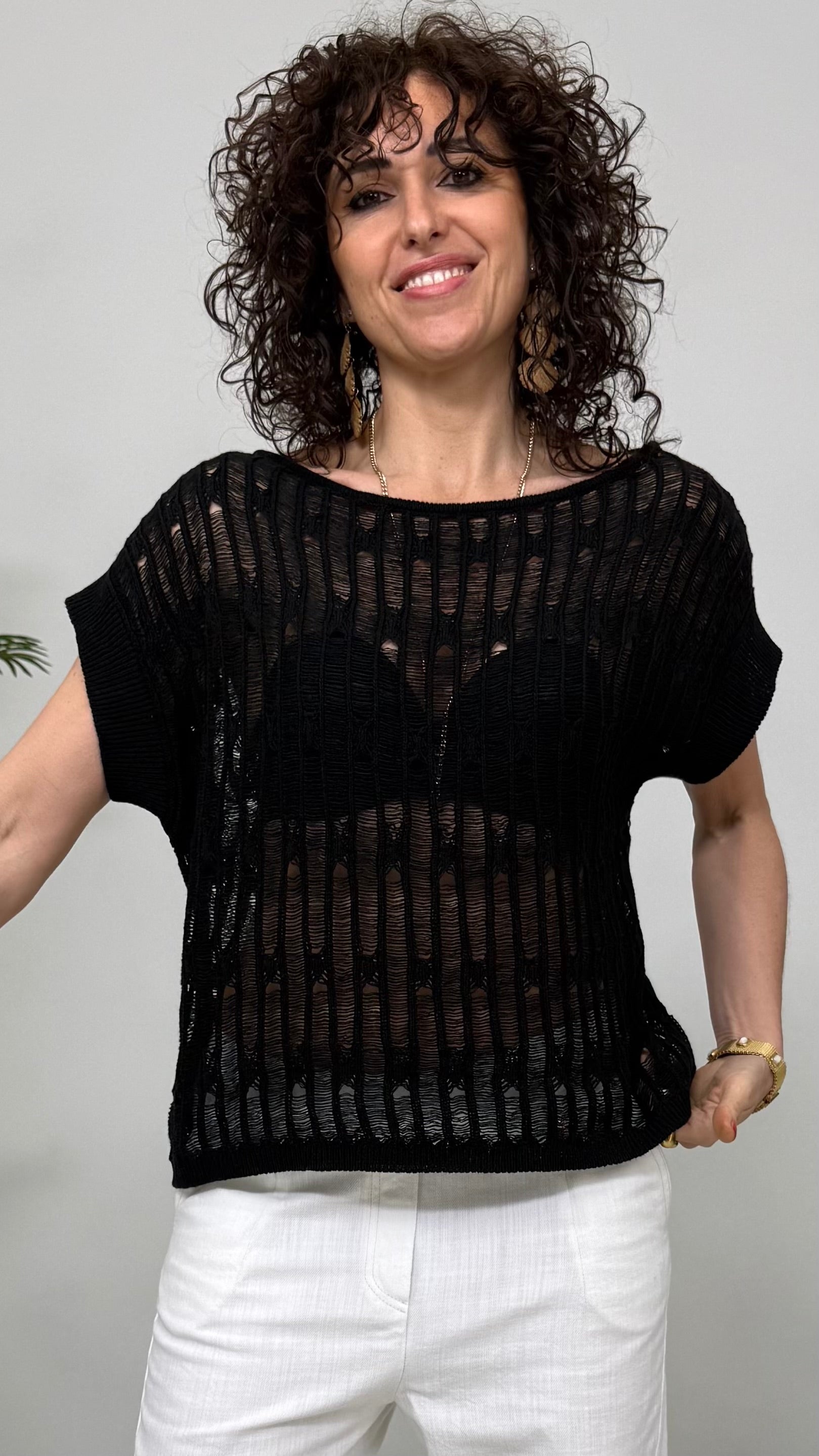 MAGLIA QUADRATA PUNTO FLUTTUANTE